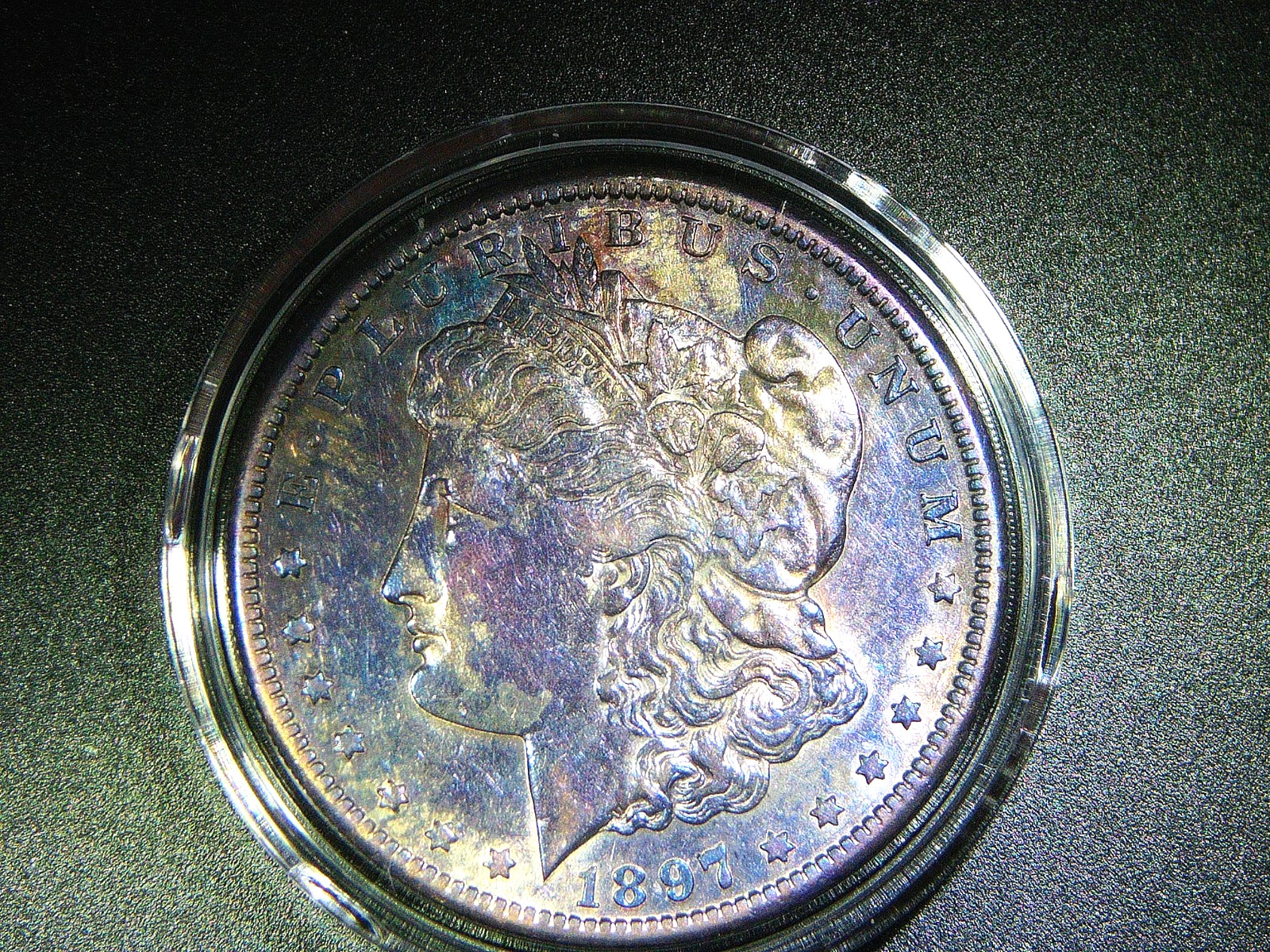 EF+ 1897-S MORGAN SILVER DOLLAR BEAUTIFULLY TONED COLLECTOR GRADE COIN M-2153