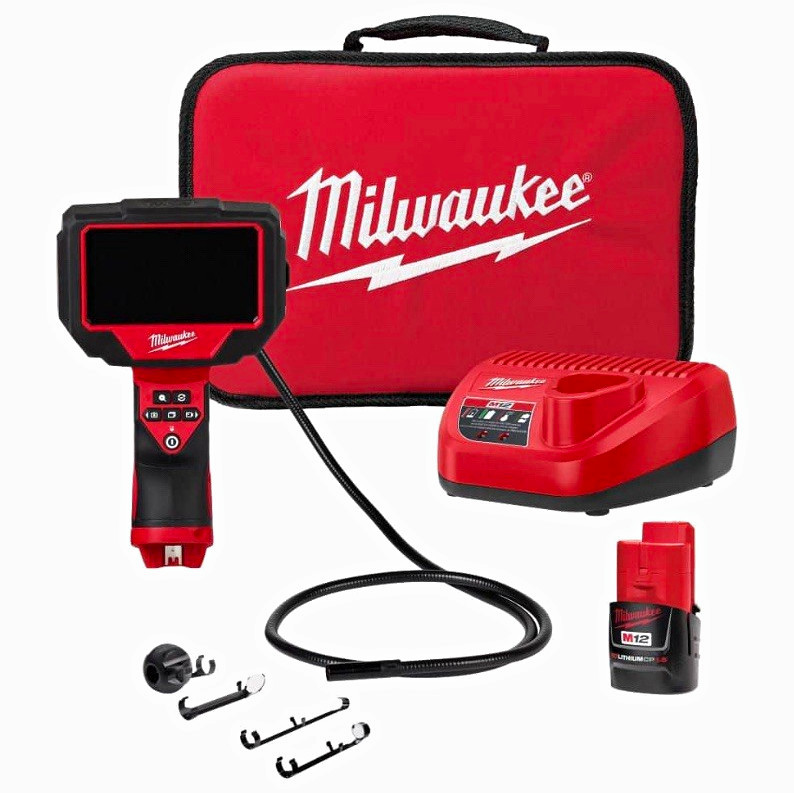 Milwaukee M12 M-SPECTOR 360 4ft 10mm Semi-Rigid LCD SD Photo/Video Zoom Milwaukee M12 M-SPECTOR 360 4ft 10mm Semi-Rigid LCD SD Photo/Video Zoom