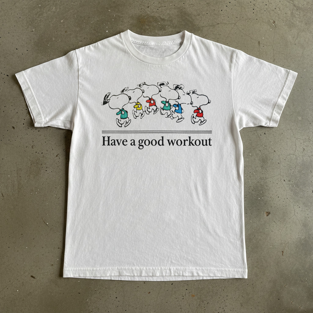 Vintage Snoopy Workout Running Tee Vintage Snoopy Workout Running Tee
