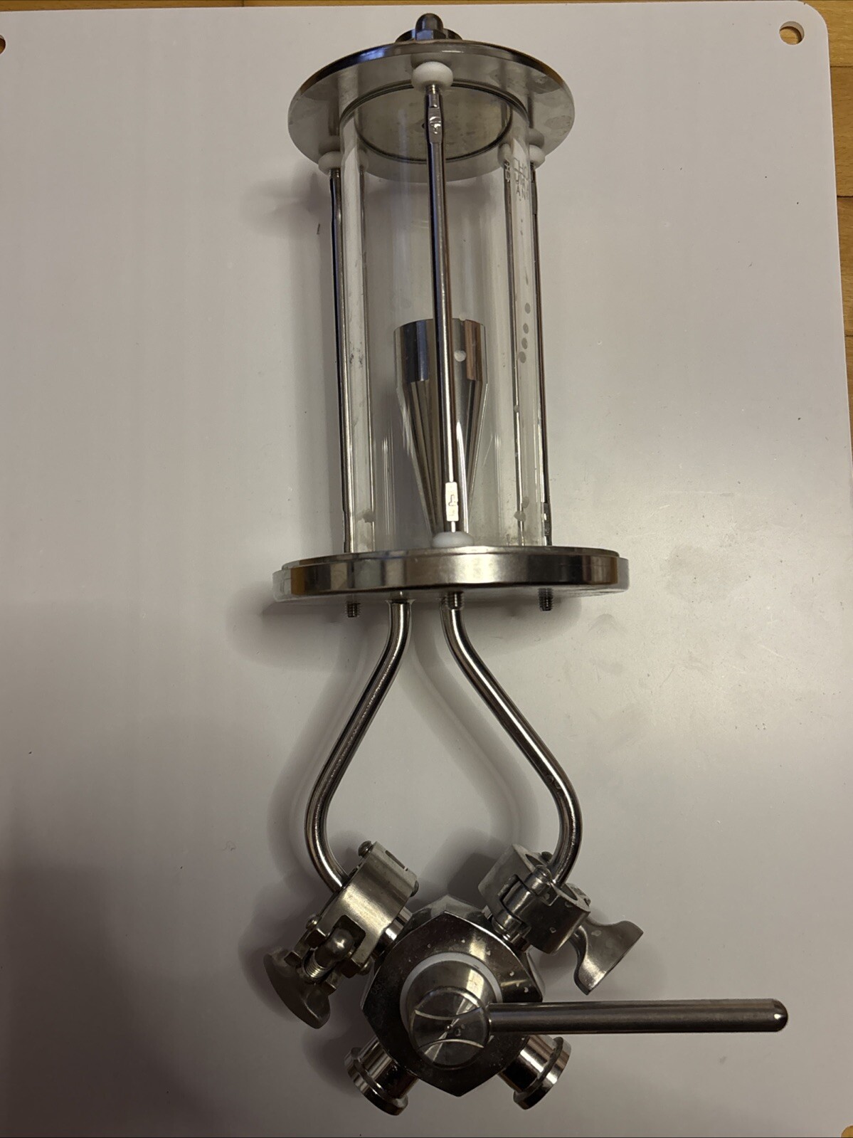 Schott Duran Chromatography Column & Frame with 4-Way Valve BPG Bubble Trap Air