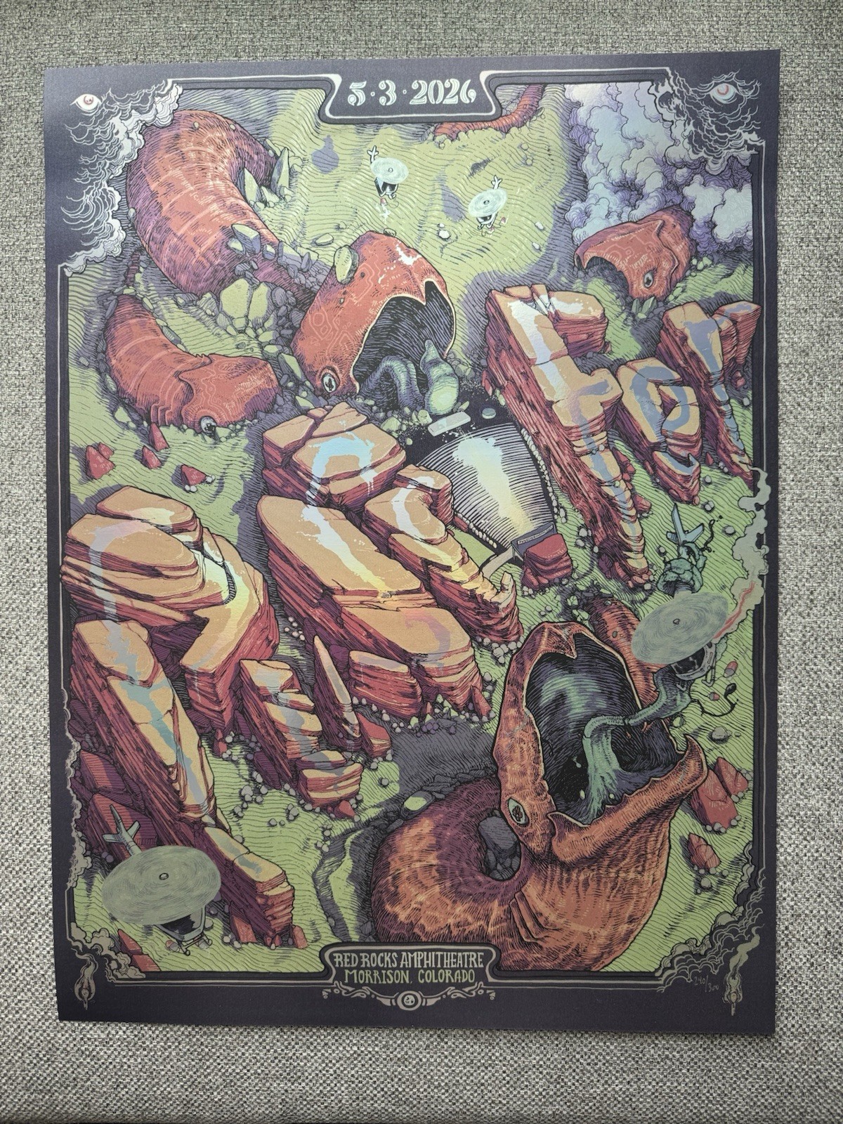 Puscifer Red Rocks May 3 2026 Official Show Print Authentic Puscifer Red Rocks May 3 2026 Official Show Print Authentic