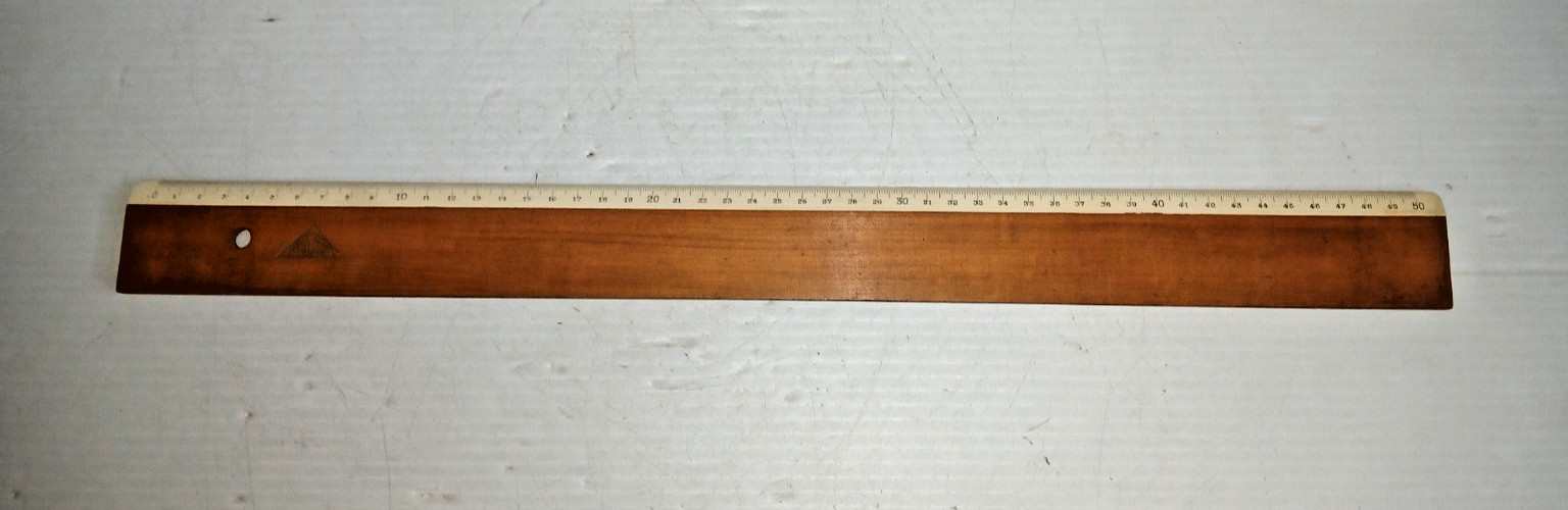 Vintage Albert Nestler Lahr I/B Wooden Metric Ruler. 50 Centimeters?