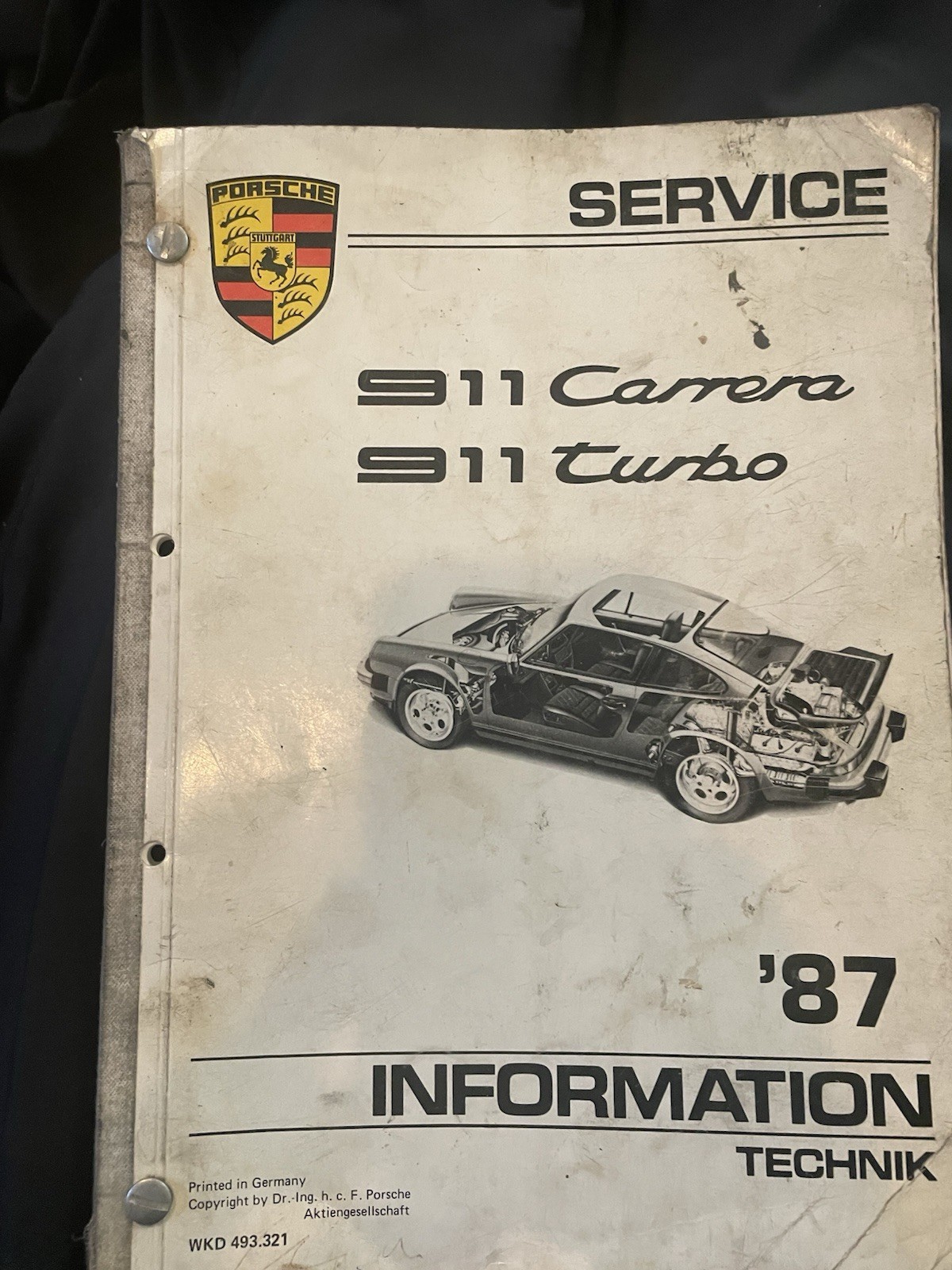 1987 Porsche Service 911 Carrera Turbo Information Technik ‘87