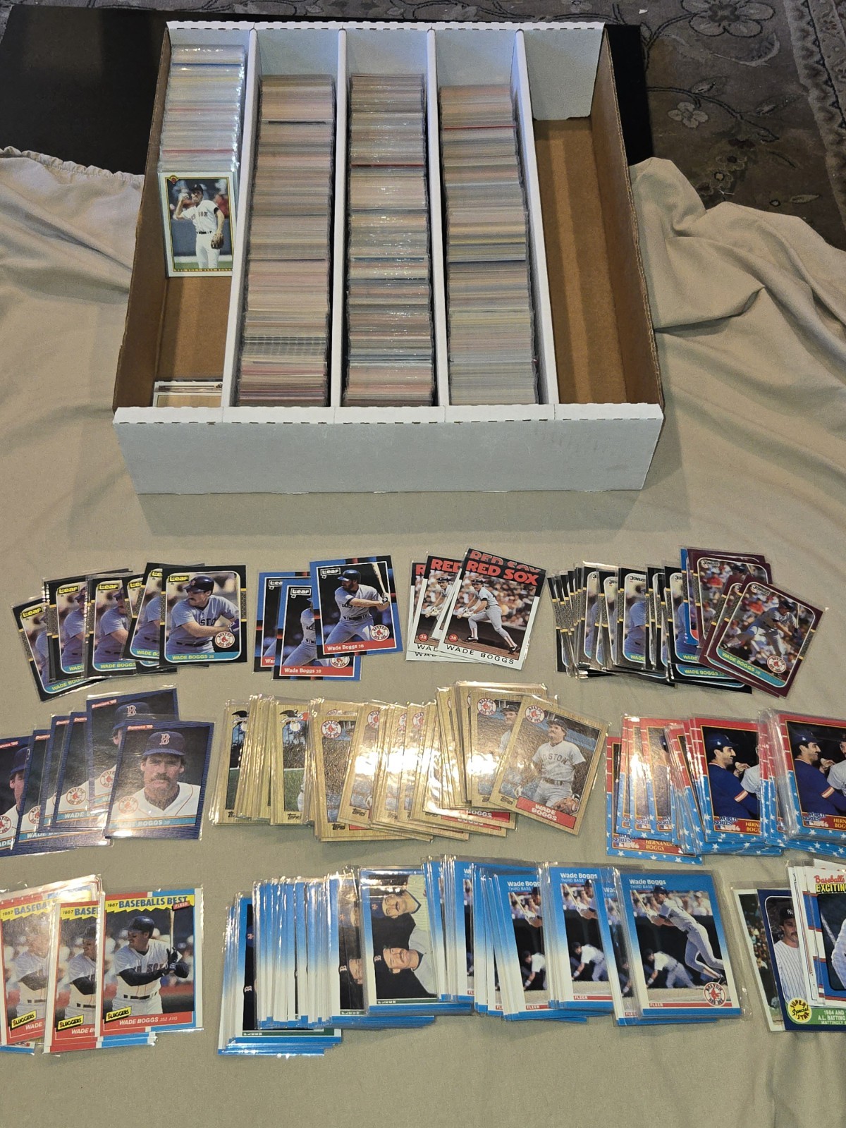 Wade Boggs Bulk Collection Lot Red SOX HOF 2650 Card Leaf Fleer Glossy 1986 1987