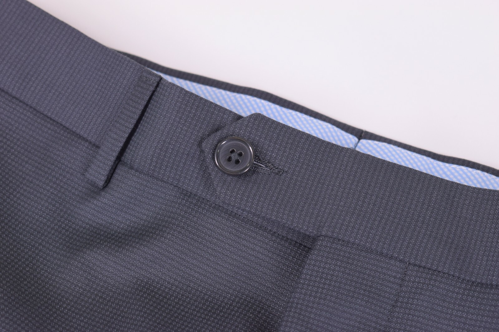 Zanella NWT Pn12 Flat Front Dress Pant In Dark Gray Birdseye Wool Size 36