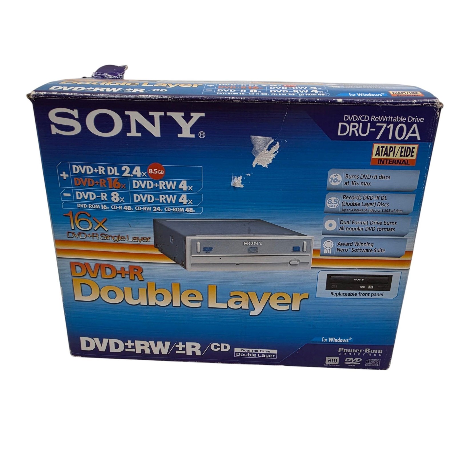 Sony DRU-710A 16x DVD+R Double Layer DVD±RW CD-RW IDE Internal Drive Black