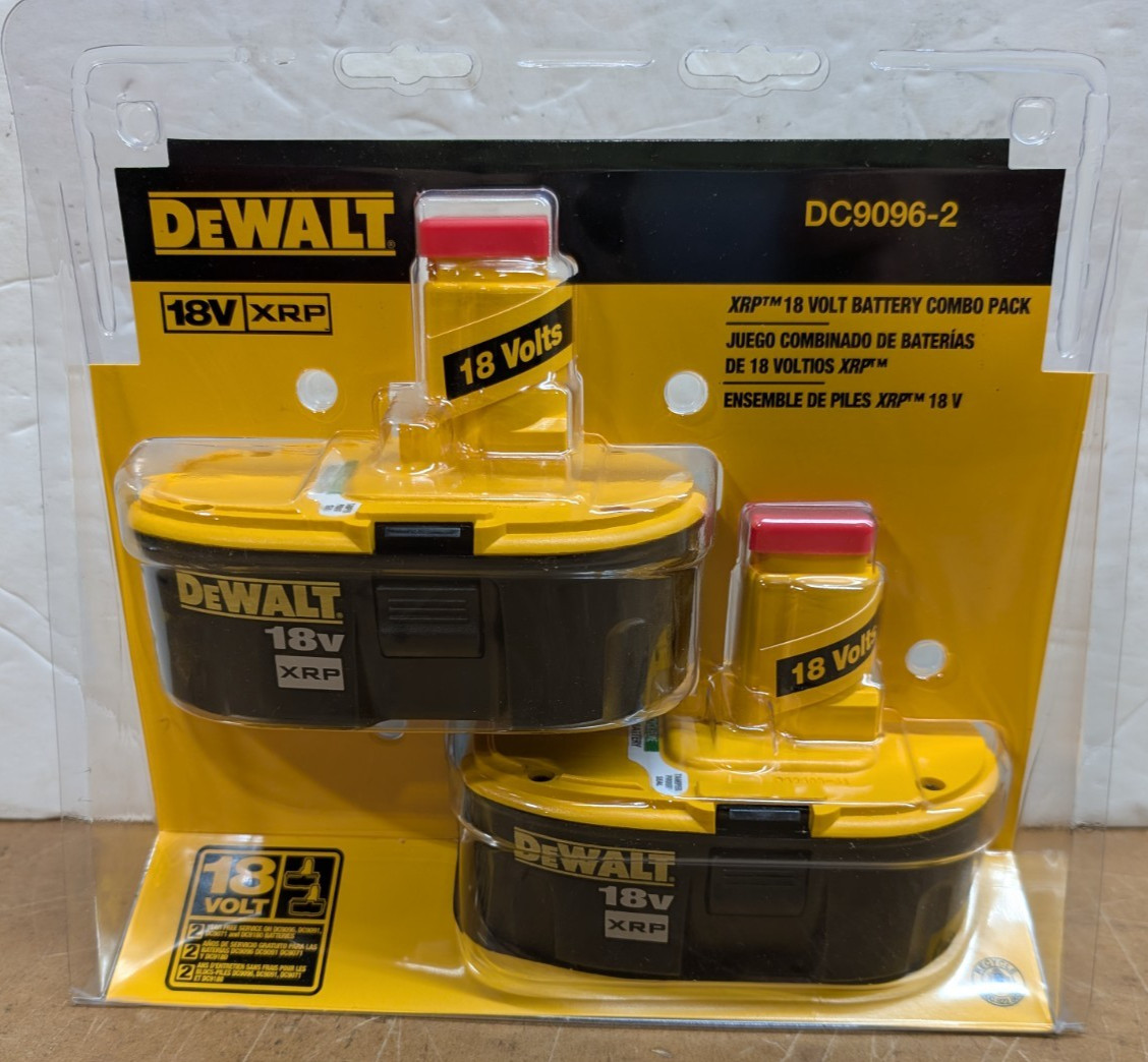 DeWalt DC9096-2 OEM 18V XRP 2.4Ah NiCd Battery Combo 2 Pack Original NOS Genuine
