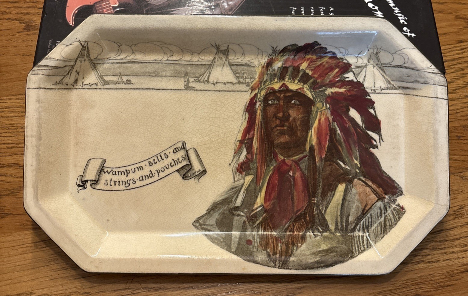 ANTIQUE ROYAL DOULTON HIAWATHA SANDWICH TRAY RARE HARD TO FIND ANTIQUE ROYAL DOULTON HIAWATHA SANDWICH TRAY RARE HARD TO FIND
