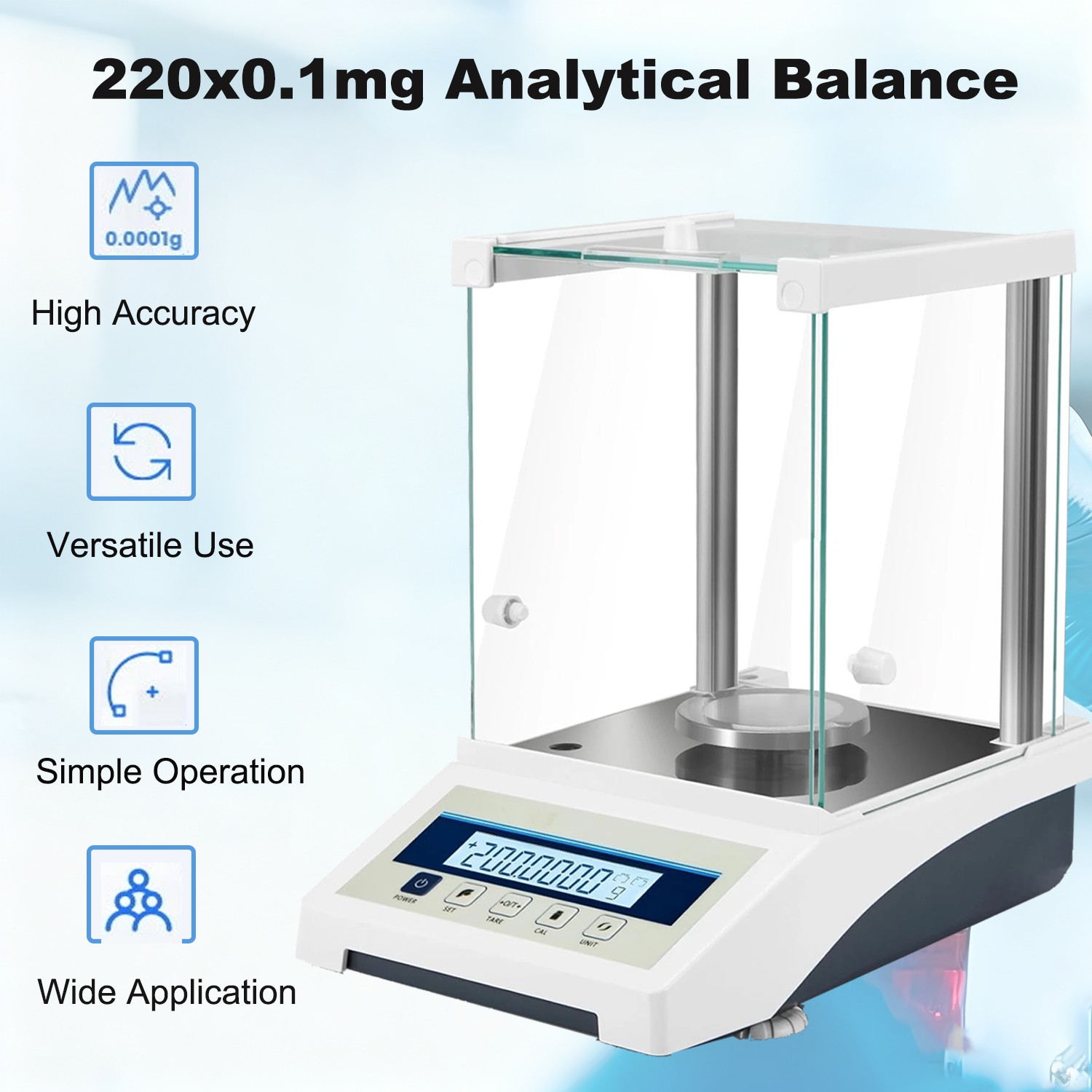 220g/0.1mg&210g/0.001g Lab Scale Digital Electronic Analytical Balance Precision