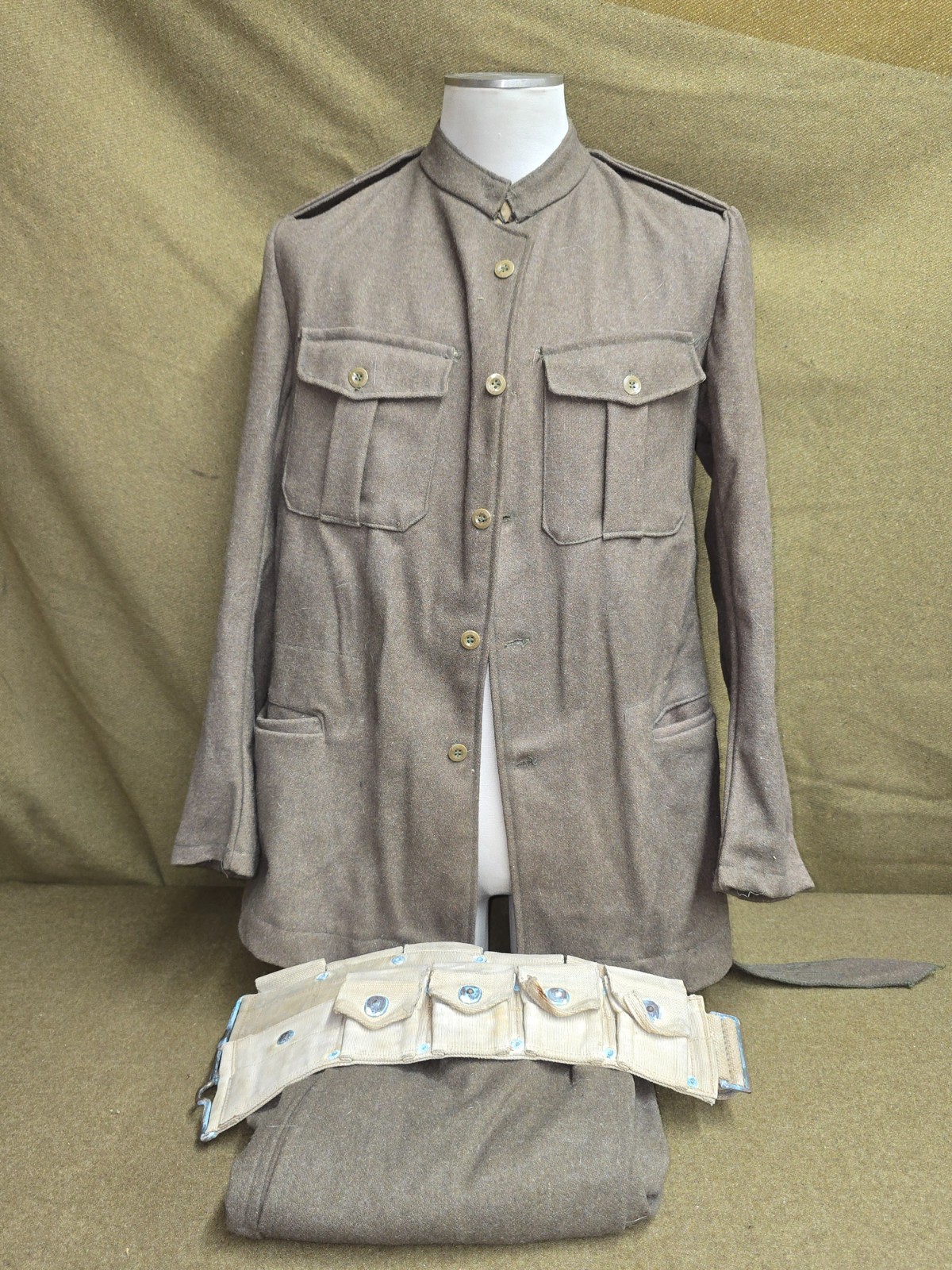 WWI US Army Uniform Jacket-Pants, and M1917 Cartridge Belt.