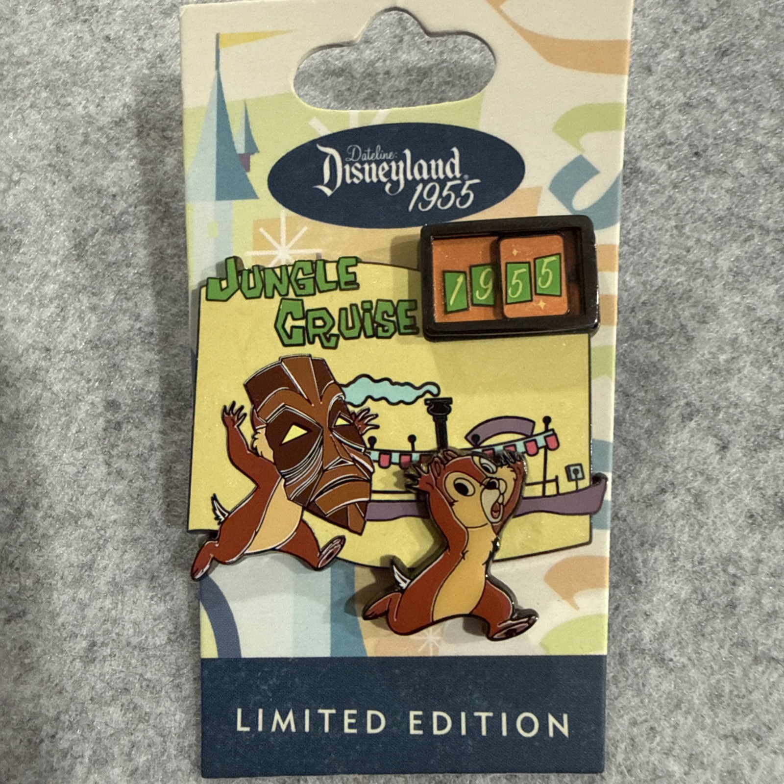 DLR Dateline Disneyland 1955 55 Years Jungle Cruise Chip Dale Disney Pin DLR Dateline Disneyland 1955 55 Years Jungle Cruise Chip Dale Disney Pin