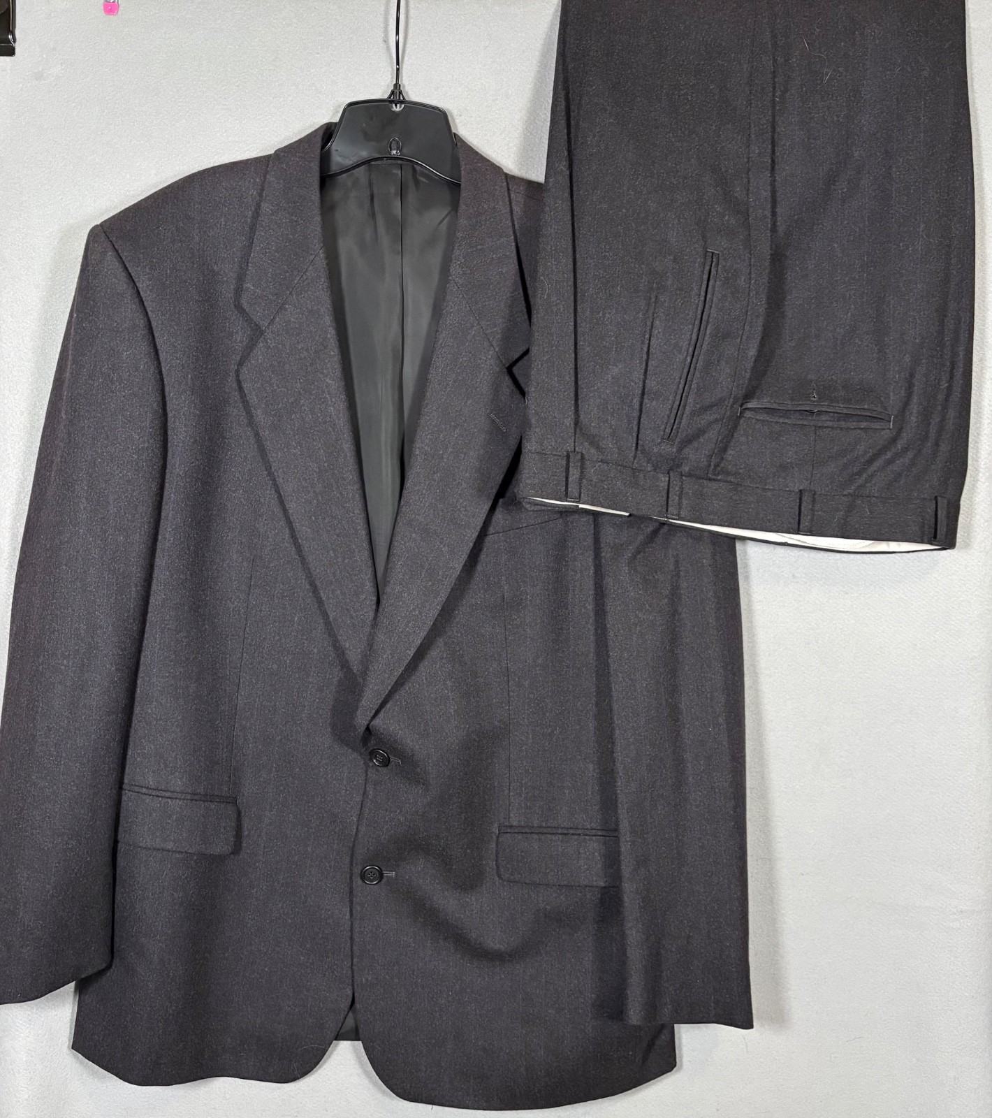 VTG Baumler Suit Mens 46L Charcoal 2 Button 100% wool Vitale Barberis Canonico VTG Baumler Suit Mens 46L Charcoal 2 Button 100% wool Vitale Barberis Canonico