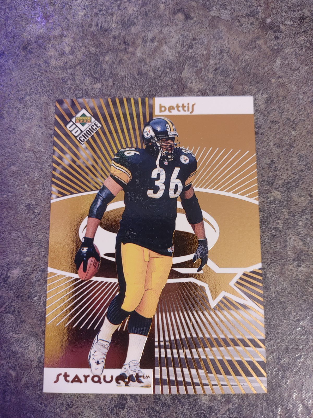 1998 UD Starquest Gold Jerome Bettis/Curtis Ennis #84/100 wow Nice RARE 1998 UD Starquest Gold Jerome Bettis/Curtis Ennis #84/100 wow Nice RARE