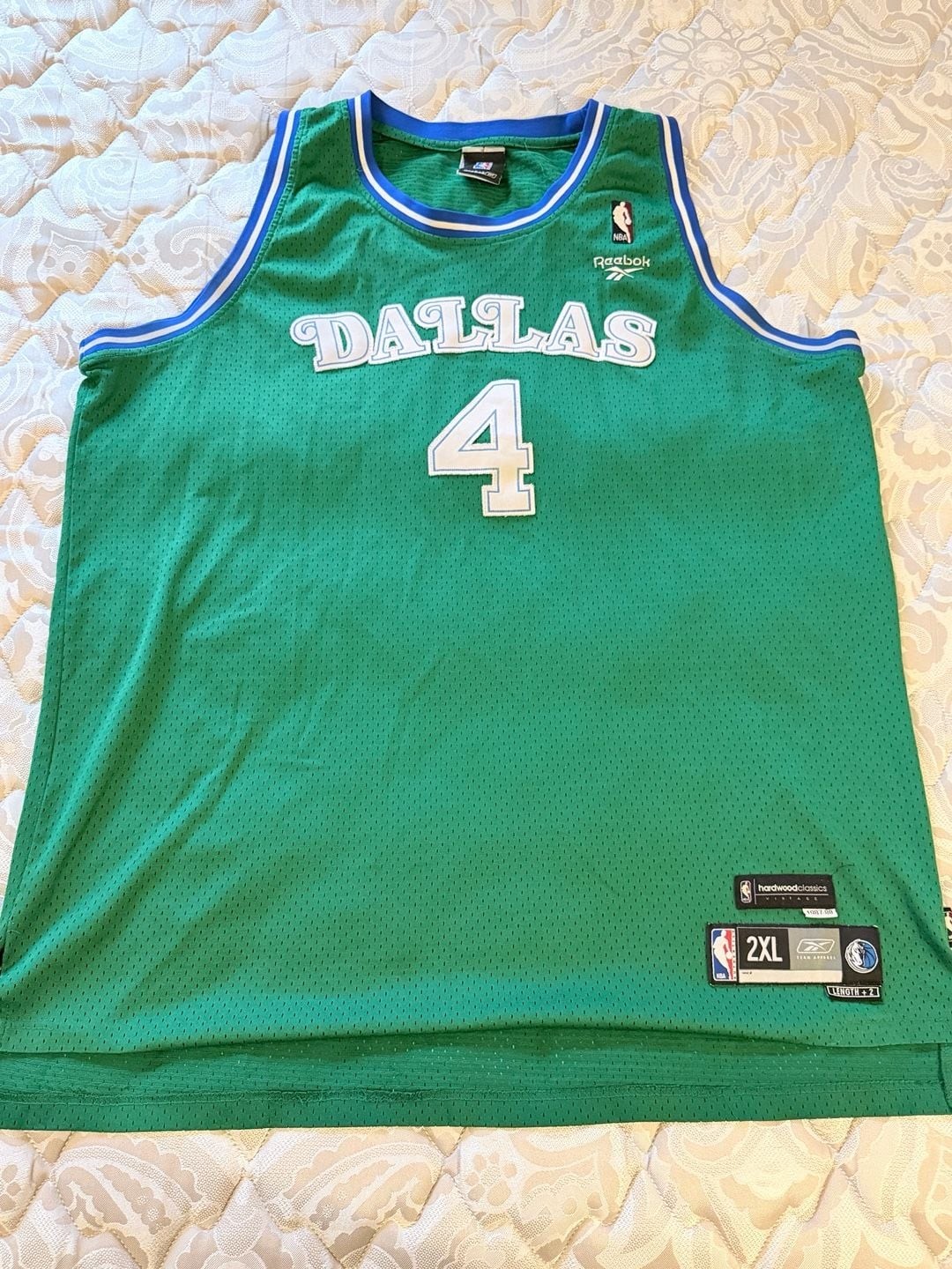 Vintage Reebok Dallas Mavericks Michael Finley #4 Hardwood Classics Jersey 2XL