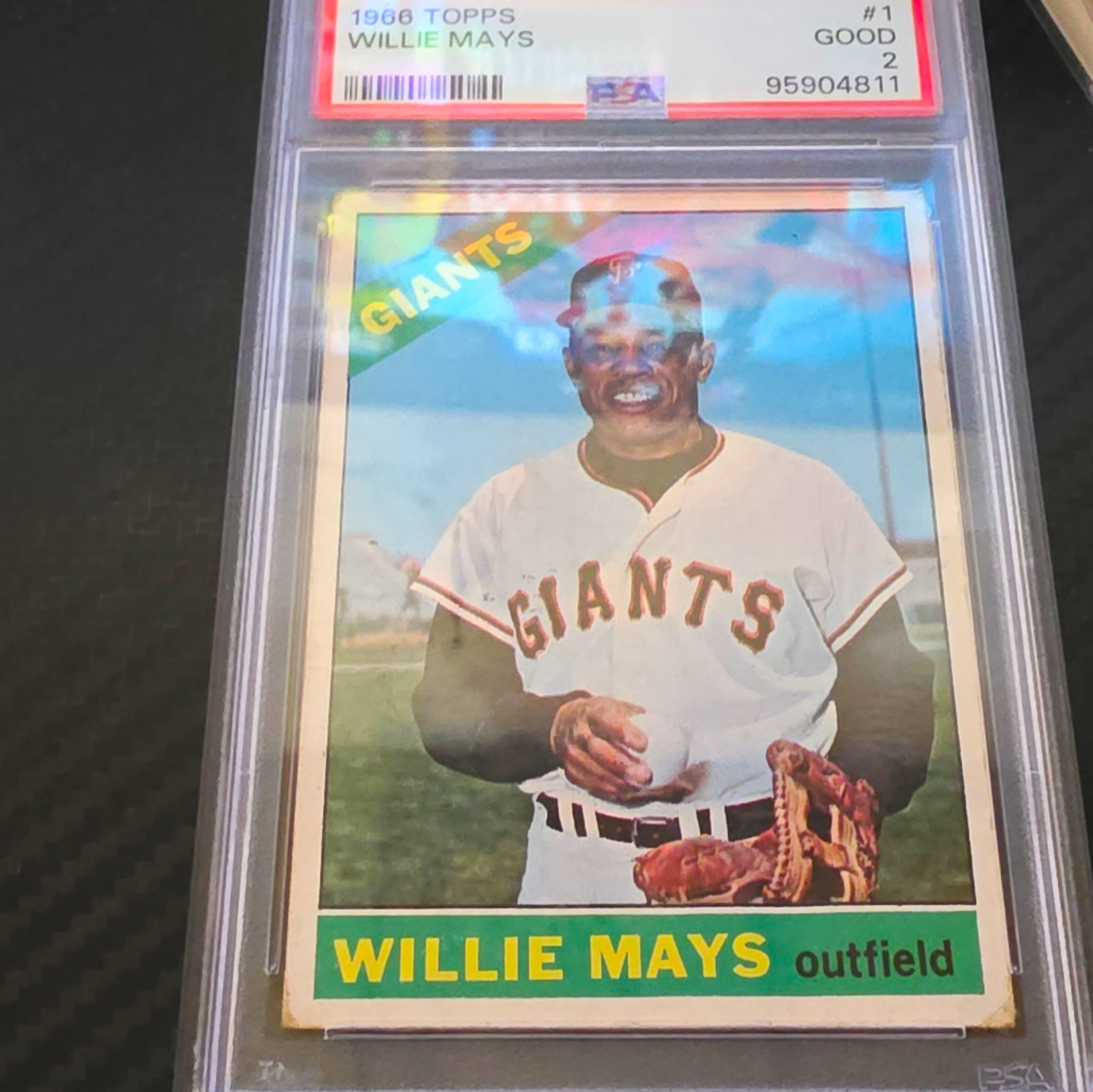 Topps 1966 Willie Mays #1 PSA 2 Graded Base Set San Francisco Giants Topps 1966 Willie Mays #1 PSA 2 Graded Base Set San Francisco Giants