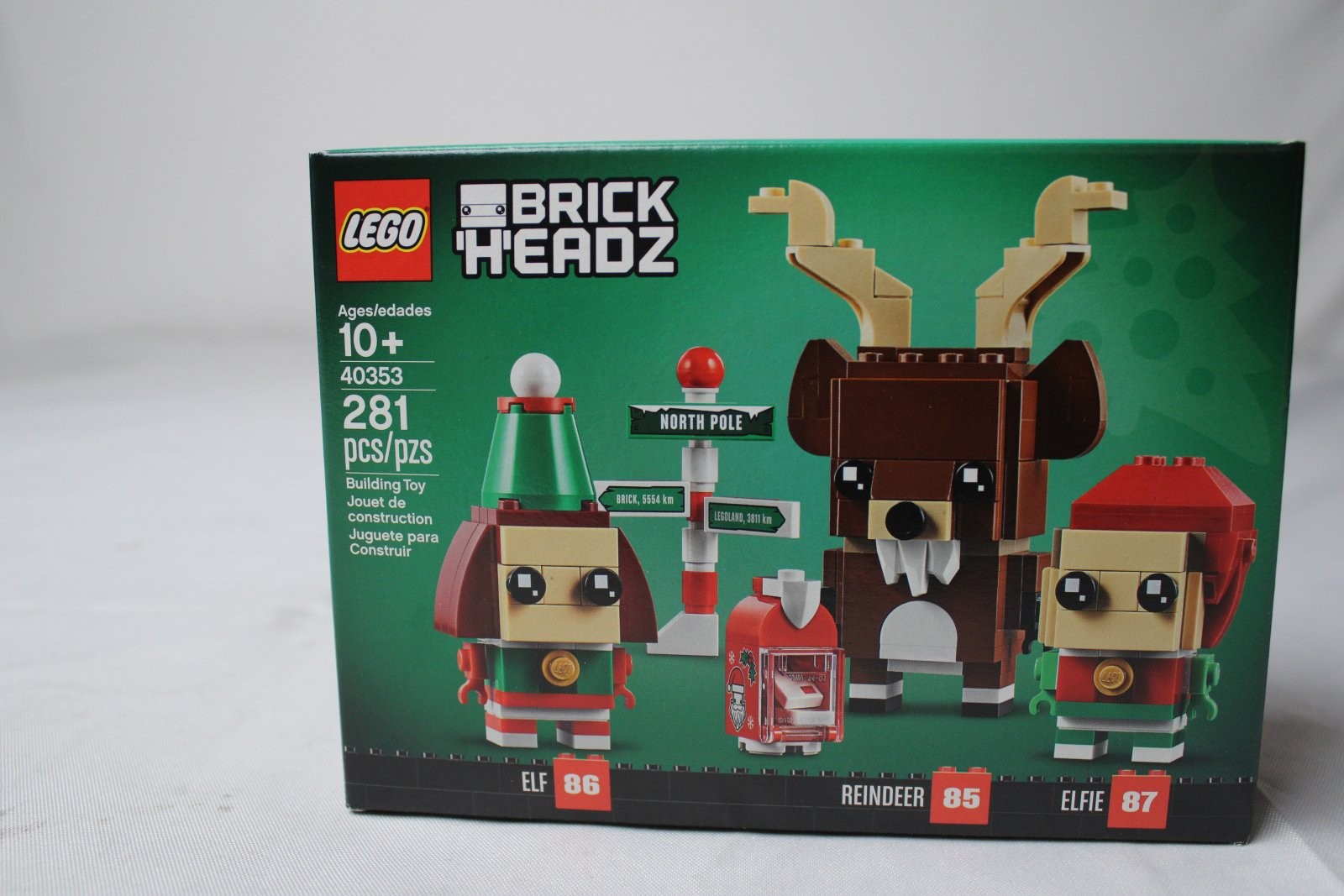 Lego BrickHeadz Reindeer, Elf & Elfie 40353 New Factory Sealed 281pcs *Retired* Lego BrickHeadz Reindeer, Elf & Elfie 40353 New Factory Sealed 281pcs *Retired*