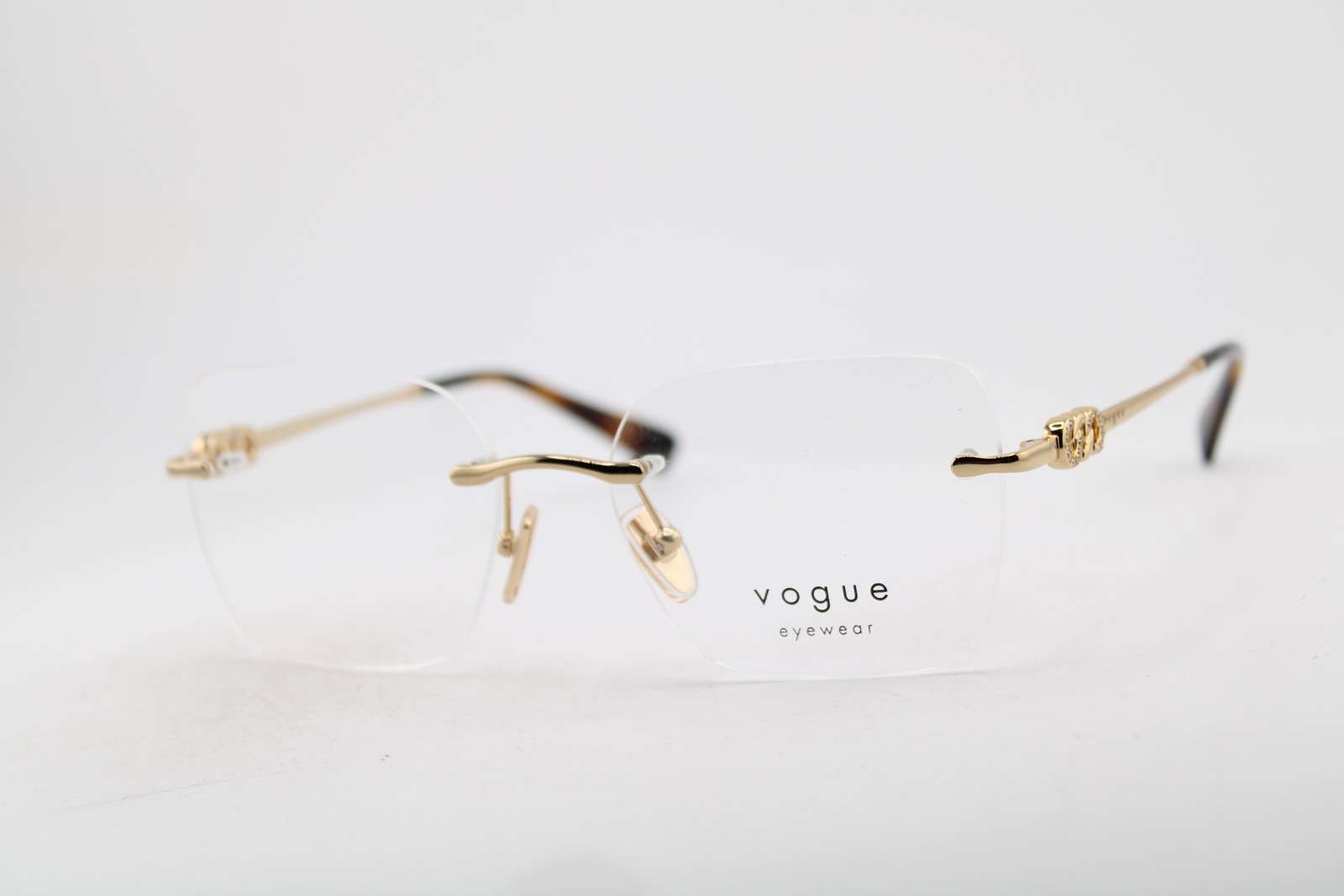 NEW VOGUE EYEWEAR VO 4320-B 280 GOLD HAVANA CRYSTAL AUTHENTIC EYEGLASSES 53-17