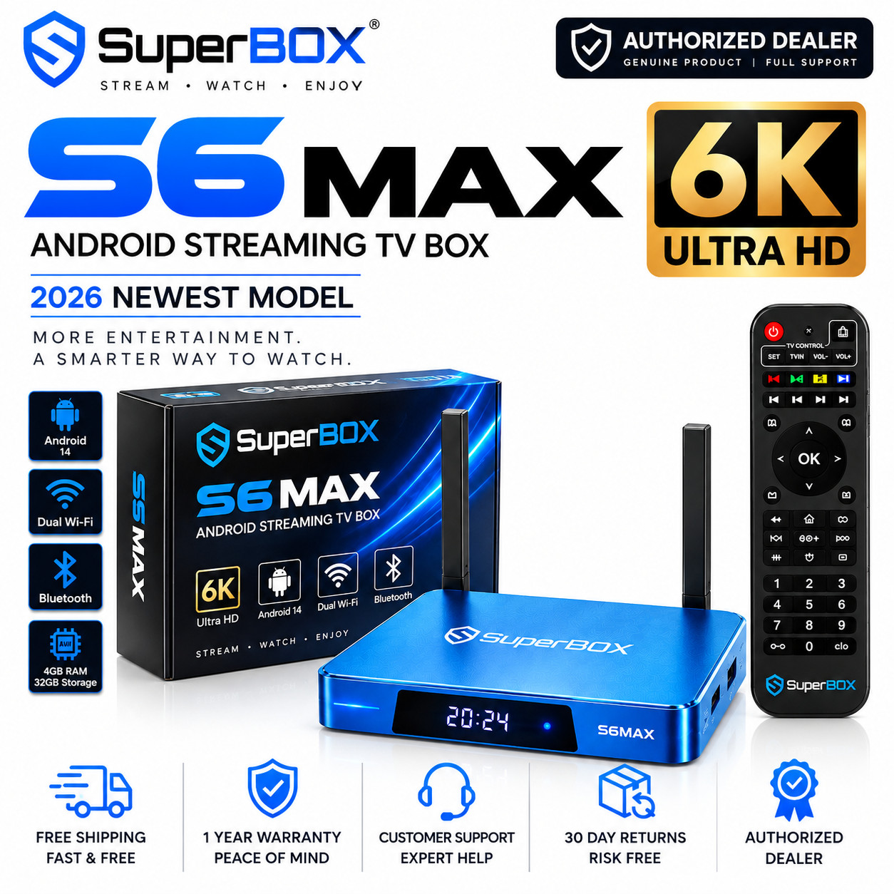 SuperBOX S6 MAX - 24/7 suppuort Authorized Distributor Fast SuperBOX S6 MAX - 24/7 suppuort Authorized Distributor Fast