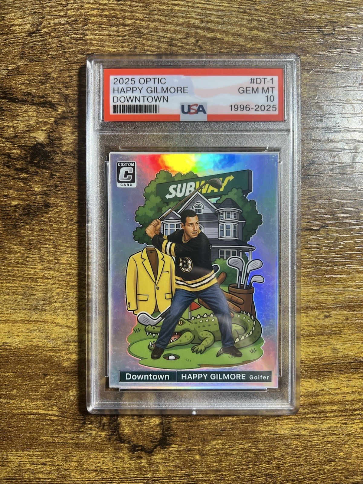 Custom Happy Gilmore Adam Sandler Holo Golf Downtown Holo USA 10 Custom Slab Custom Happy Gilmore Adam Sandler Holo Golf Downtown Holo USA 10 Custom Slab