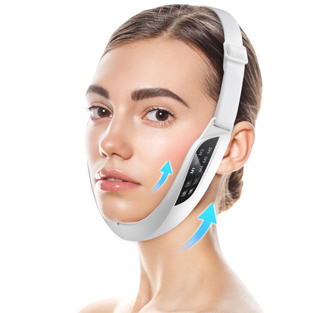 Electric V Face Lifting Device Photon Therapy Double Chin Remove Cheek Lift Belt