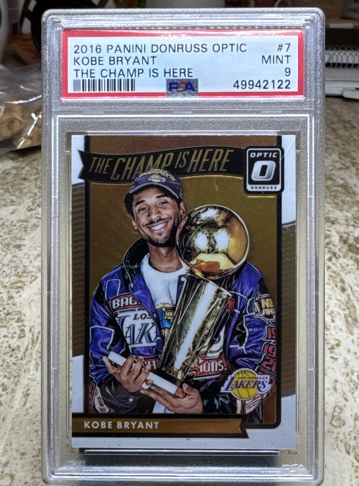 2016-17 Panini Donruss Optic - The Champ Is Here Kobe Bryant PSA 9 2016-17 Panini Donruss Optic - The Champ Is Here Kobe Bryant PSA 9