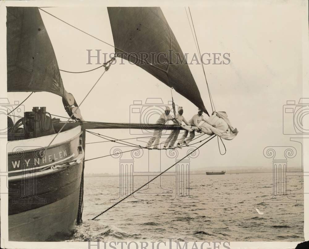 1929 Press Photo A scene during the Thames Sailing Barge Match - nei19484