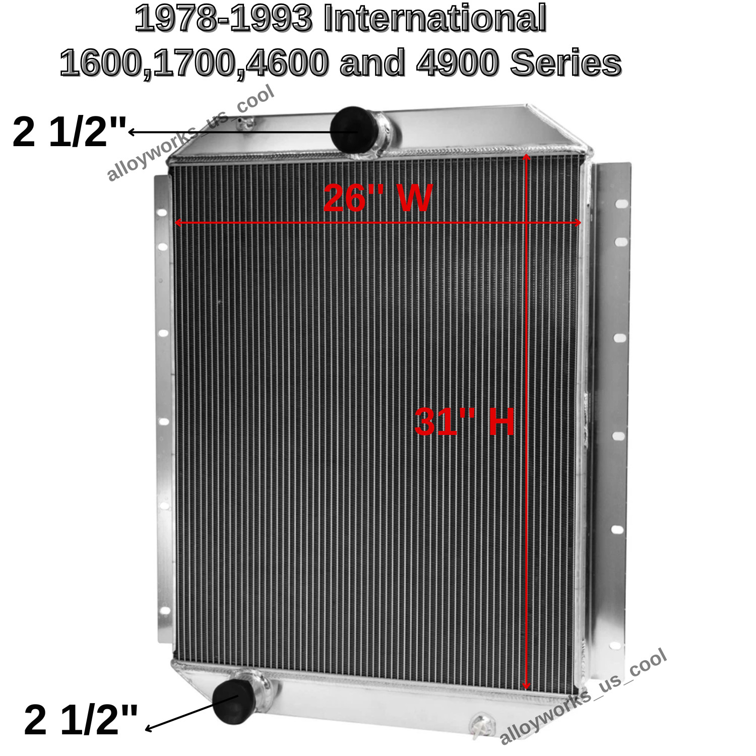 Radiators Fit 1978-1993 INTERNATIONAL NAVISTAR TRUCK 1600 1700 4600 4900 SERIES.