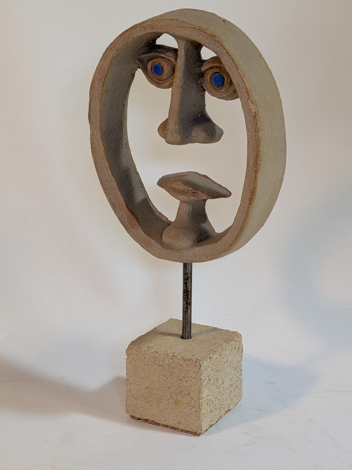 Vintage David Gil/Bennington Studio Pottery Face Figural Sculpture Midcentury