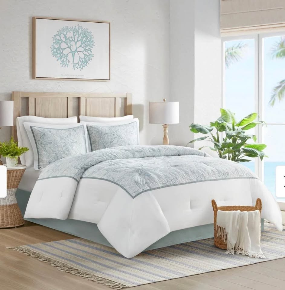 Harbor House Maya Bay White Cotton Comforter Set MRSP: $175 - Full
