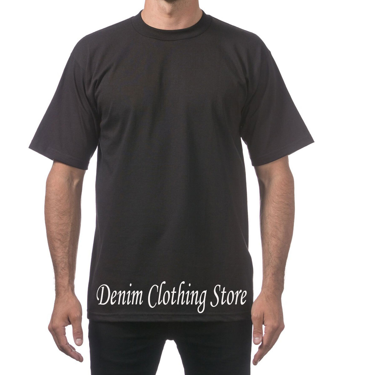 Pro Club Men's Heavyweight T-Shirt Crew Neck Plain Blank Short Sleeve Tee S-10XL