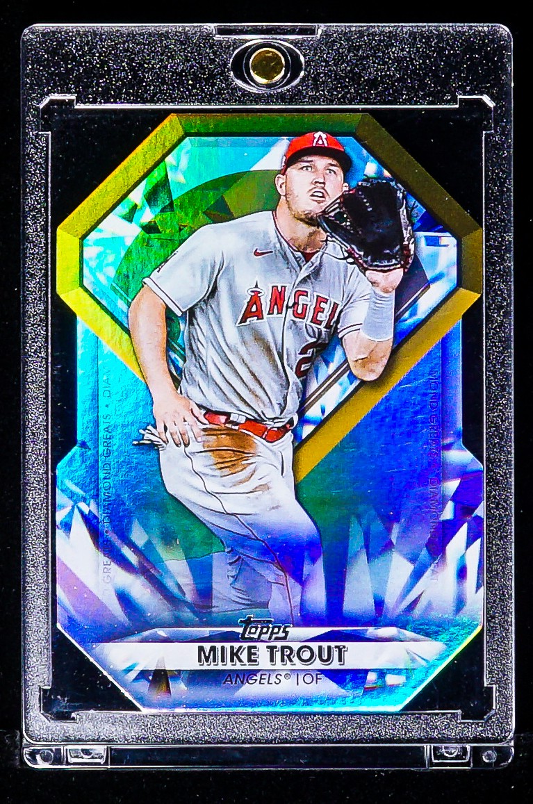 Mike Trout GOLD DIAMOND DIE CUT INSERT CARD Angels MVP