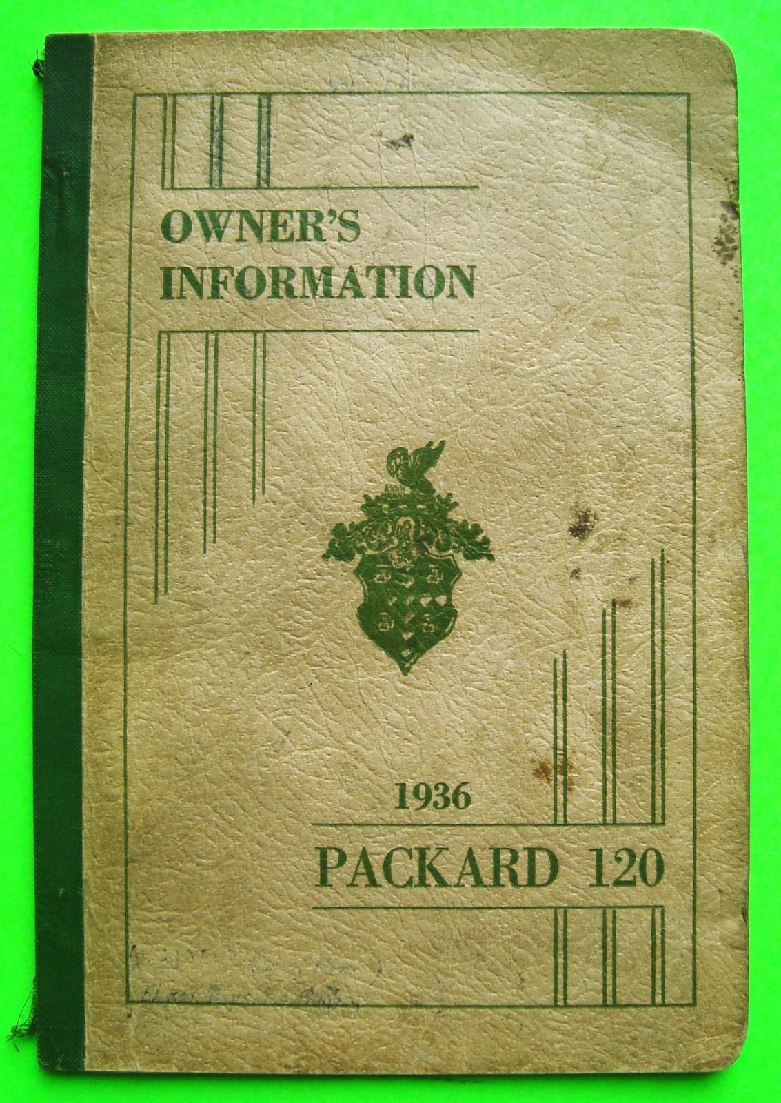 Original 1936 PACKARD 120 OWNER MANUAL Coupes CONVERTIBLES Commercial Chassis