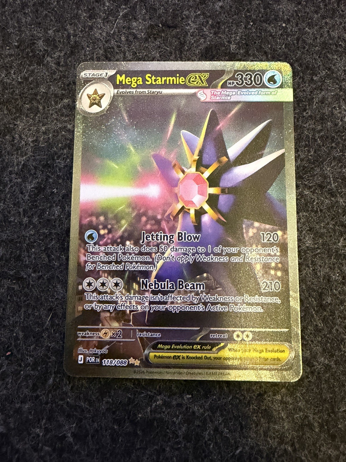 Pokemon. TCG. Perfect Order Mega Starmie EX Full Art Holo EN. SIR Pokemon. TCG. Perfect Order Mega Starmie EX Full Art Holo EN. SIR