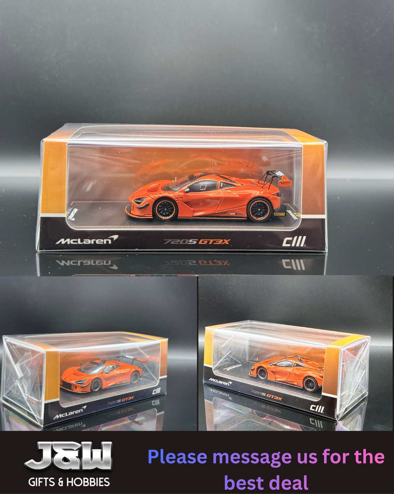 CM Model (Hypercar) McLaren 720S GT3X Orange 1/64