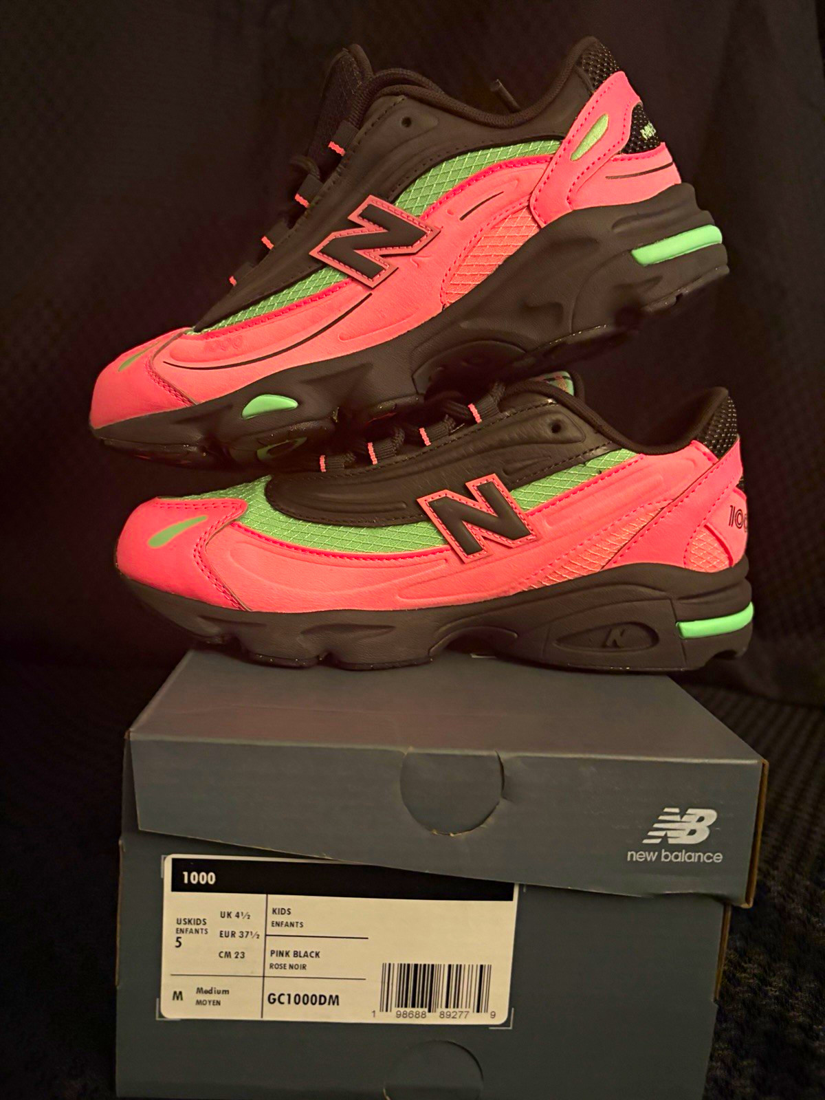 New Balance 1000 Size 5Y Pink Black Green “Watermelon” 🍉🍉 New Balance 1000 Size 5Y Pink Black Green “Watermelon” 🍉🍉