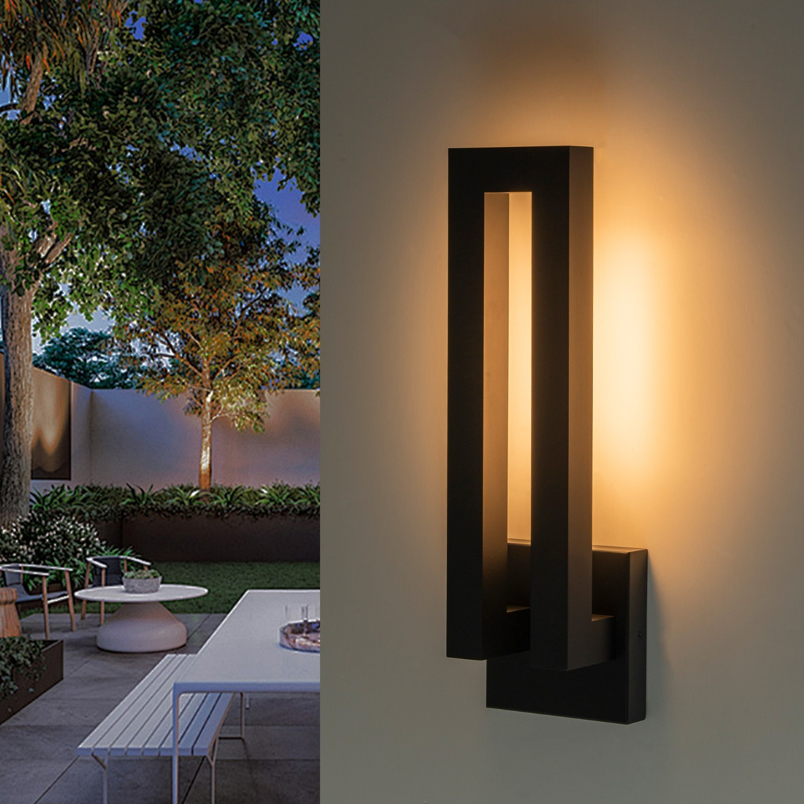 Modern Outdoor Wall Lights,18 inch LED Long Wall Sconce Black Led Porch Light Modern Outdoor Wall Lights,18 inch LED Long Wall Sconce Black Led Porch Light