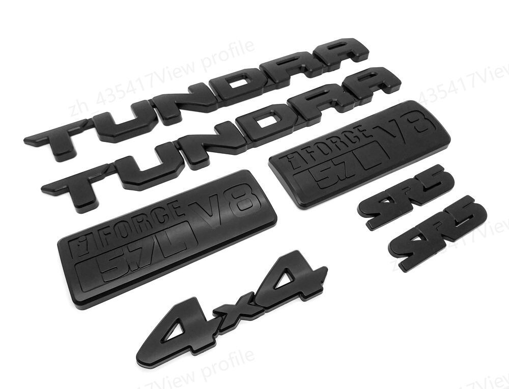 7PCS BLACKOUT EMBLEMS OVERLAY KIT 2014-2021 for TUNDRA SR5 5.7L V8 iforce 4X4 7PCS BLACKOUT EMBLEMS OVERLAY KIT 2014-2021 for TUNDRA SR5 5.7L V8 iforce 4X4