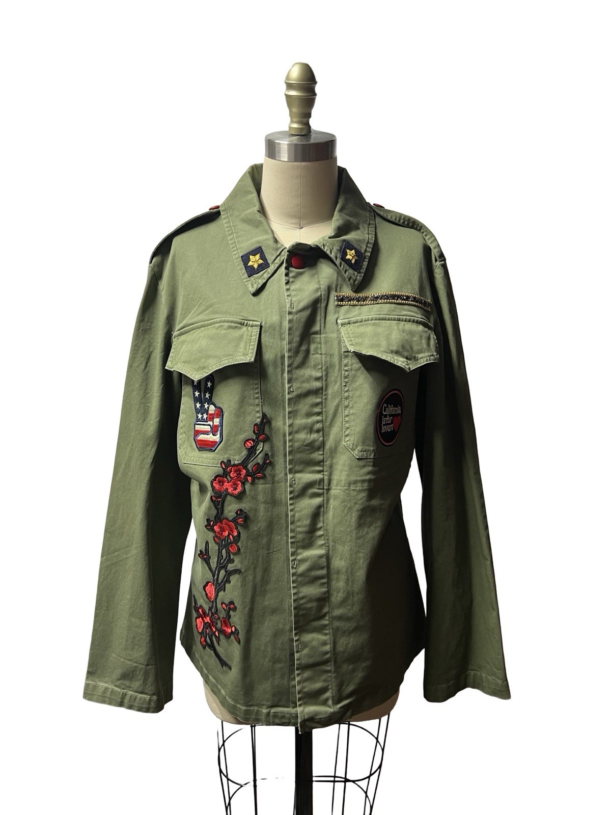 History Repeats Military Inspired Patches California For Lovers Coat Jacket M History Repeats Military Inspired Patches California For Lovers Coat Jacket M