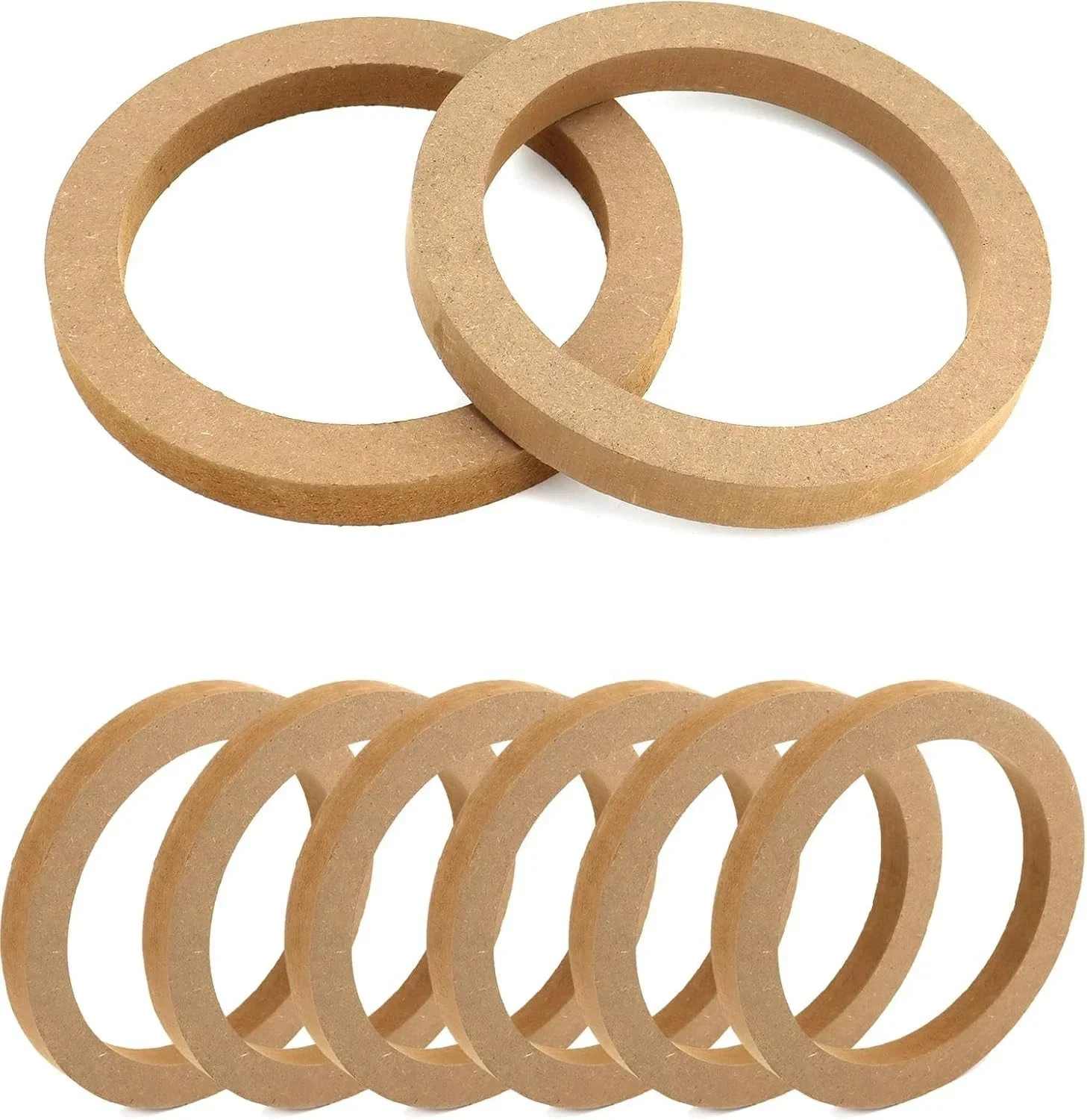 QWORK Wooden Speaker Spacer Rings, 8 Pcs 6.5\ QWORK Wooden Speaker Spacer Rings, 8 Pcs 6.5\