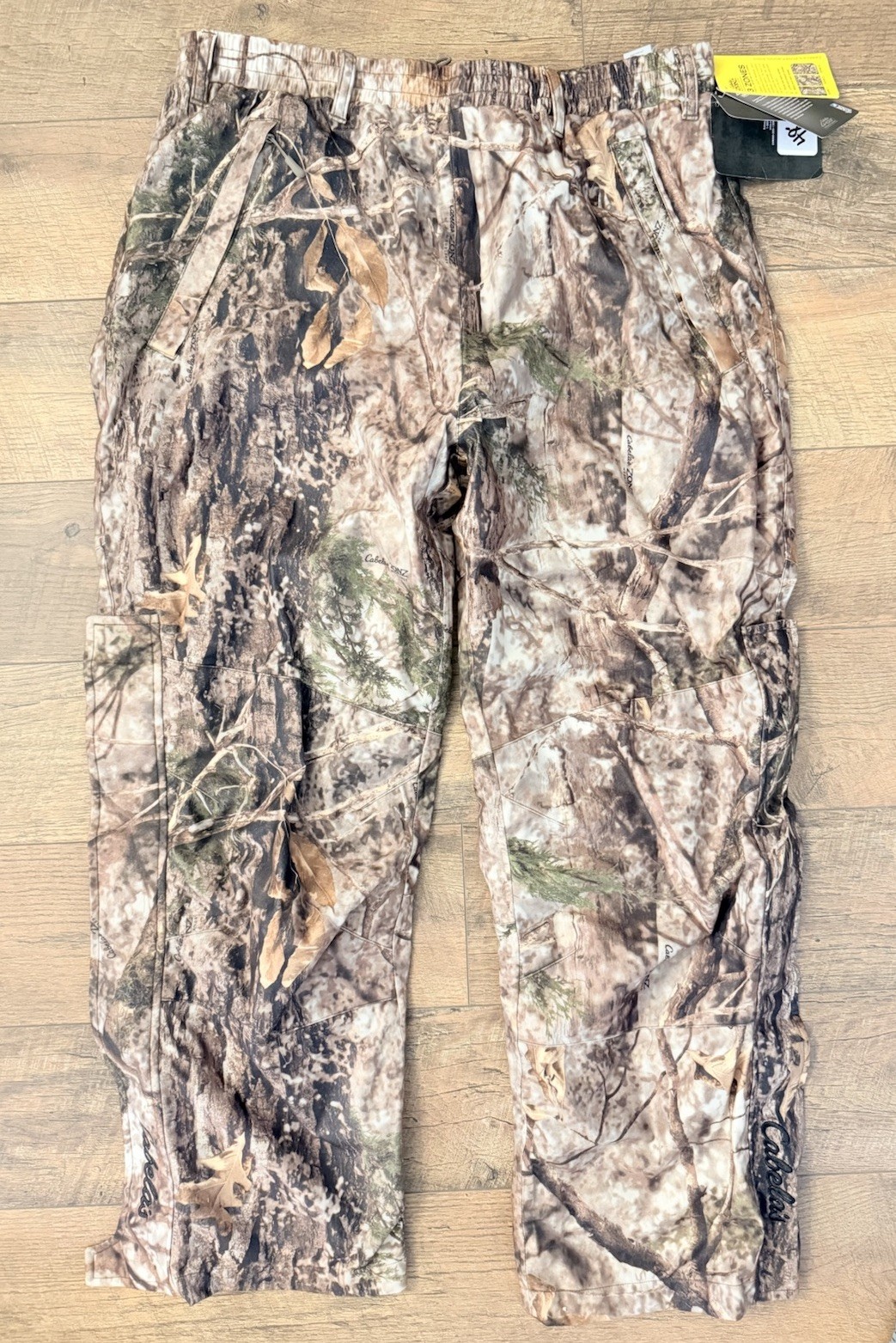 Cabelas Zonz Mens XL 4 Most Dry Plus Camo Pants Zip Legs Mesh Lined Woodlands Cabelas Zonz Mens XL 4 Most Dry Plus Camo Pants Zip Legs Mesh Lined Woodlands
