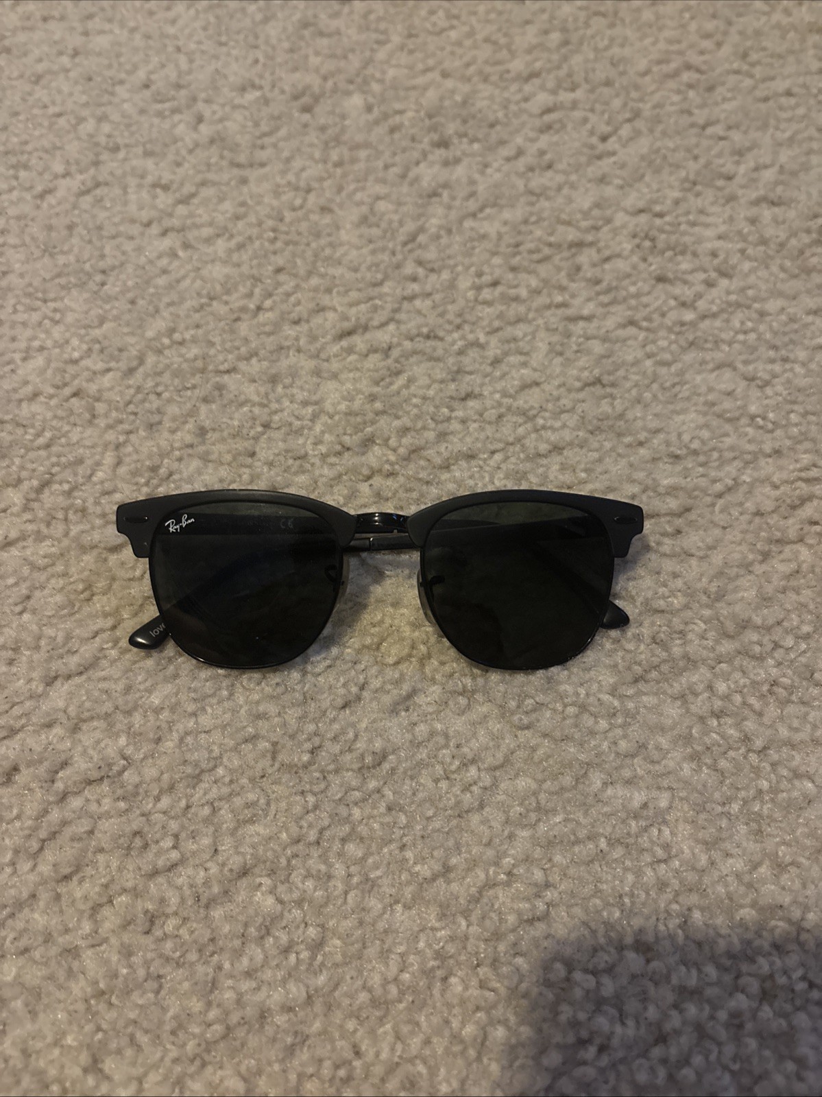Ray-Ban RB 3716 186/58 Clubmaster Metal Sunglasses Black Polarized 51mm Ray-Ban RB 3716 186/58 Clubmaster Metal Sunglasses Black Polarized 51mm