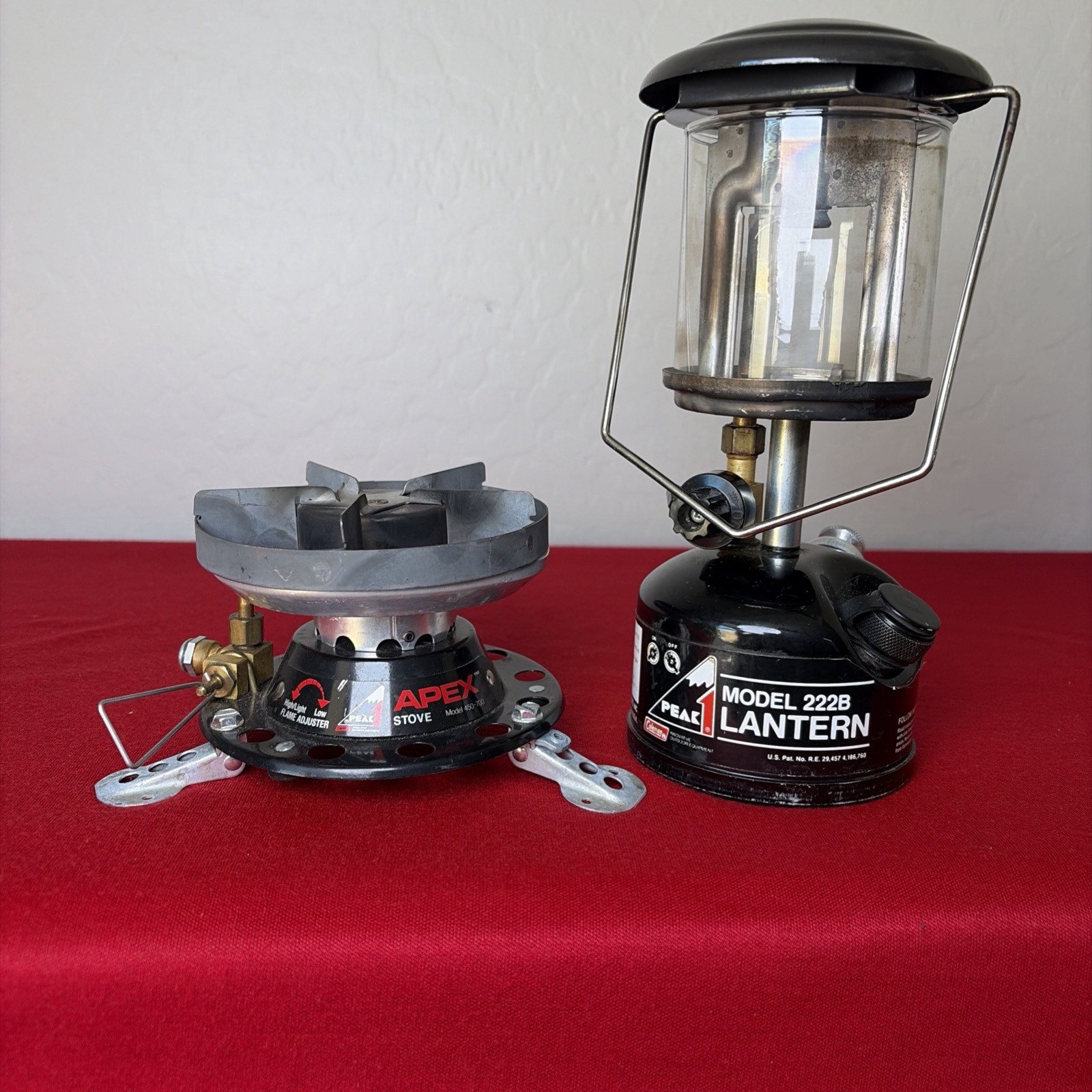 Vintage Coleman Peak 1 Camping Lot: Model 222B Lantern & Apex Backpacking Stove Vintage Coleman Peak 1 Camping Lot: Model 222B Lantern & Apex Backpacking Stove