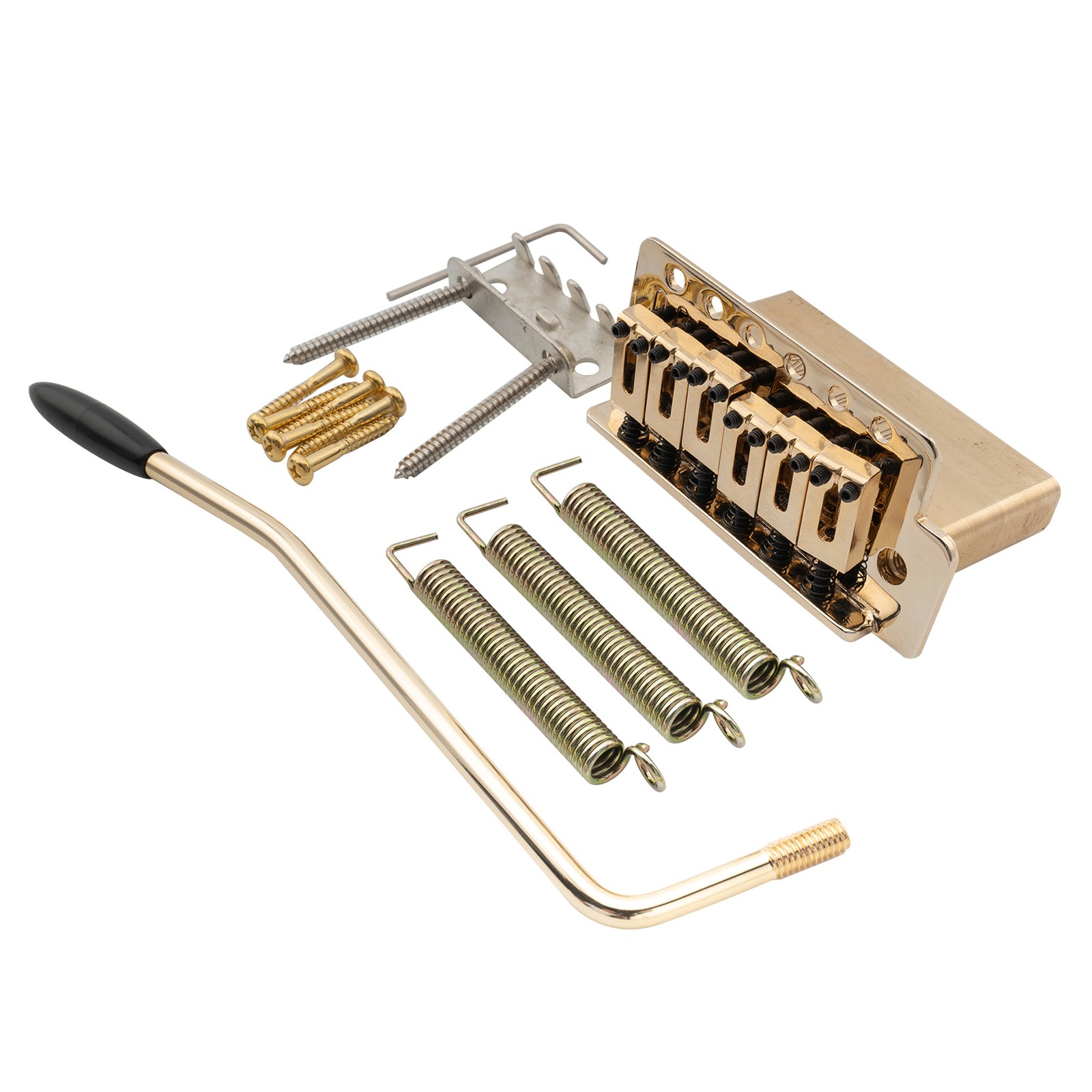 Musiclily Pro Gold 52.5mm Modern Tremolo Bridge Brass Block For Squier ST Guitar Musiclily Pro Gold 52.5mm Modern Tremolo Bridge Brass Block For Squier ST Guitar