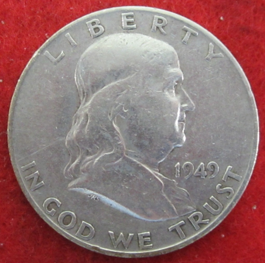 1949 D Franklin Silver Half Dollar - Circulated - Actual Coin N87