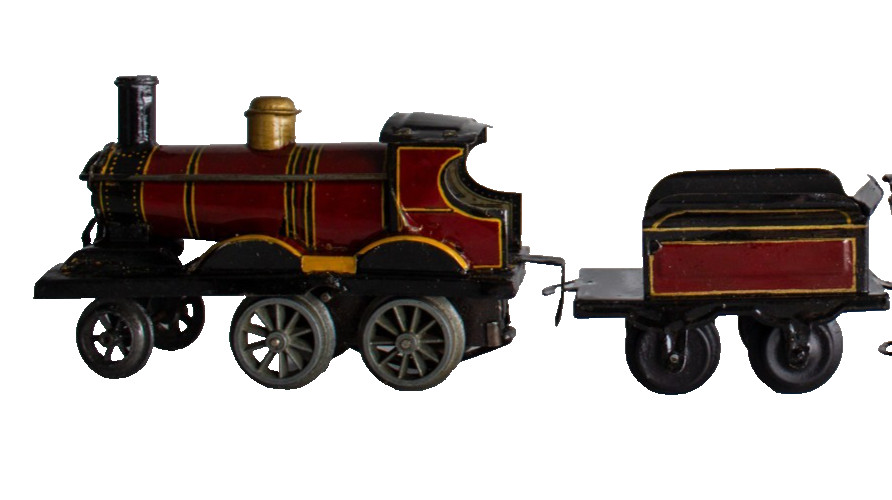 1920-1928 Unusual German 2-4-0 0-gauge clockwork Locomotive (repainted)