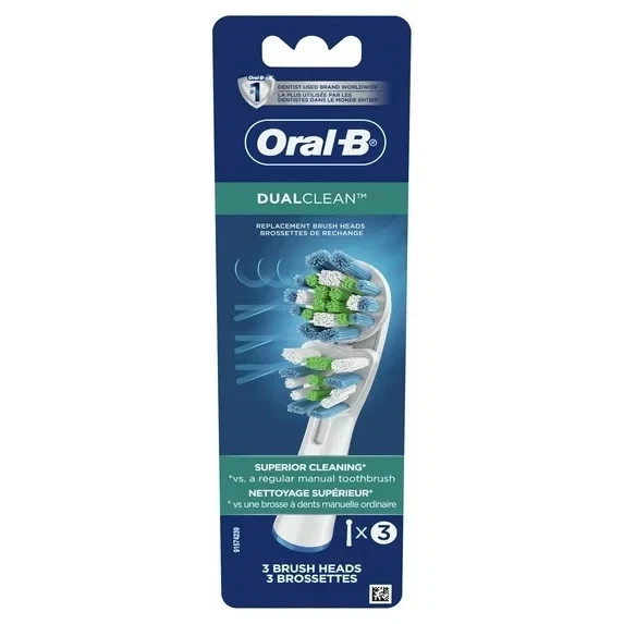 Oral-B Dual Clean Replacement Electric Toothbrush Head, 3 Count Oral-B Dual Clean Replacement Electric Toothbrush Head, 3 Count