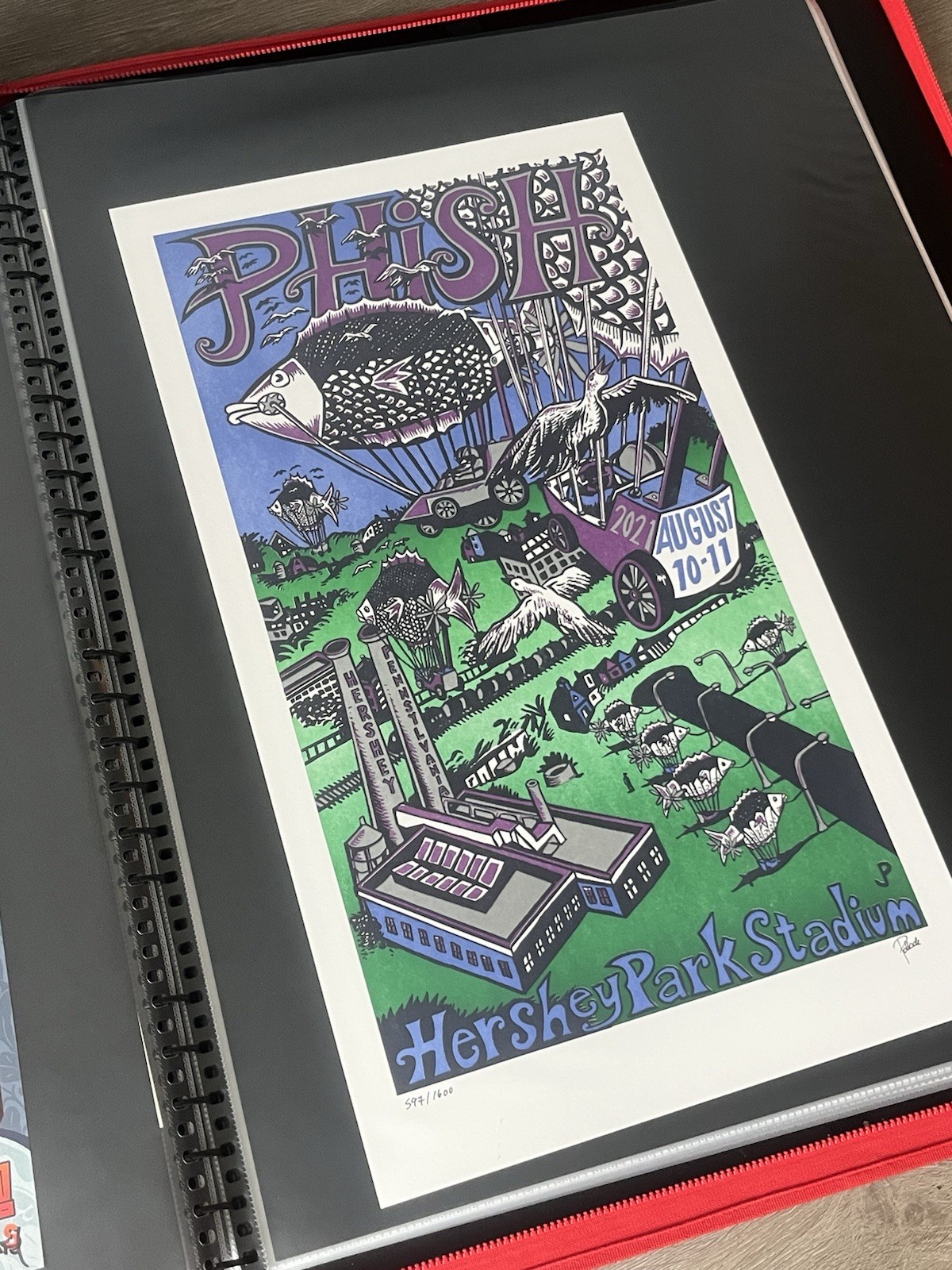 Phish Print Poster Hershey Park Jim Pollock 8/10 8/11 2021 Signed/Numbered MINT Phish Print Poster Hershey Park Jim Pollock 8/10 8/11 2021 Signed/Numbered MINT