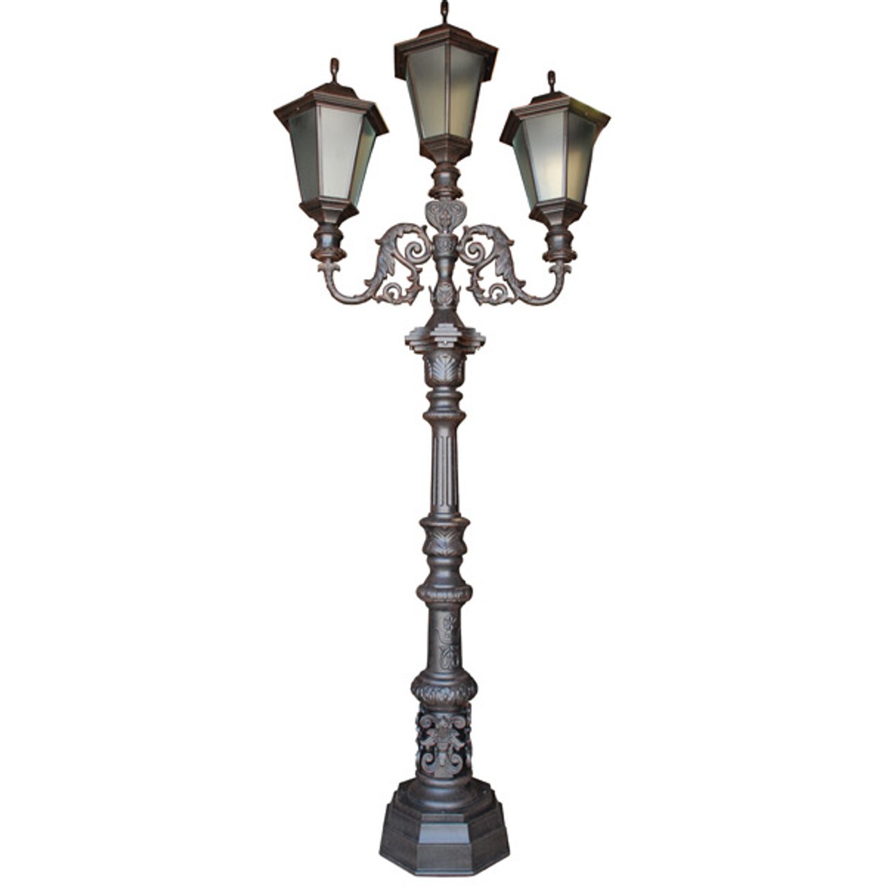 Bridgeton Moore Tall Aluminum Bronze Lamp Post Garden Pool Light-125\'\'H