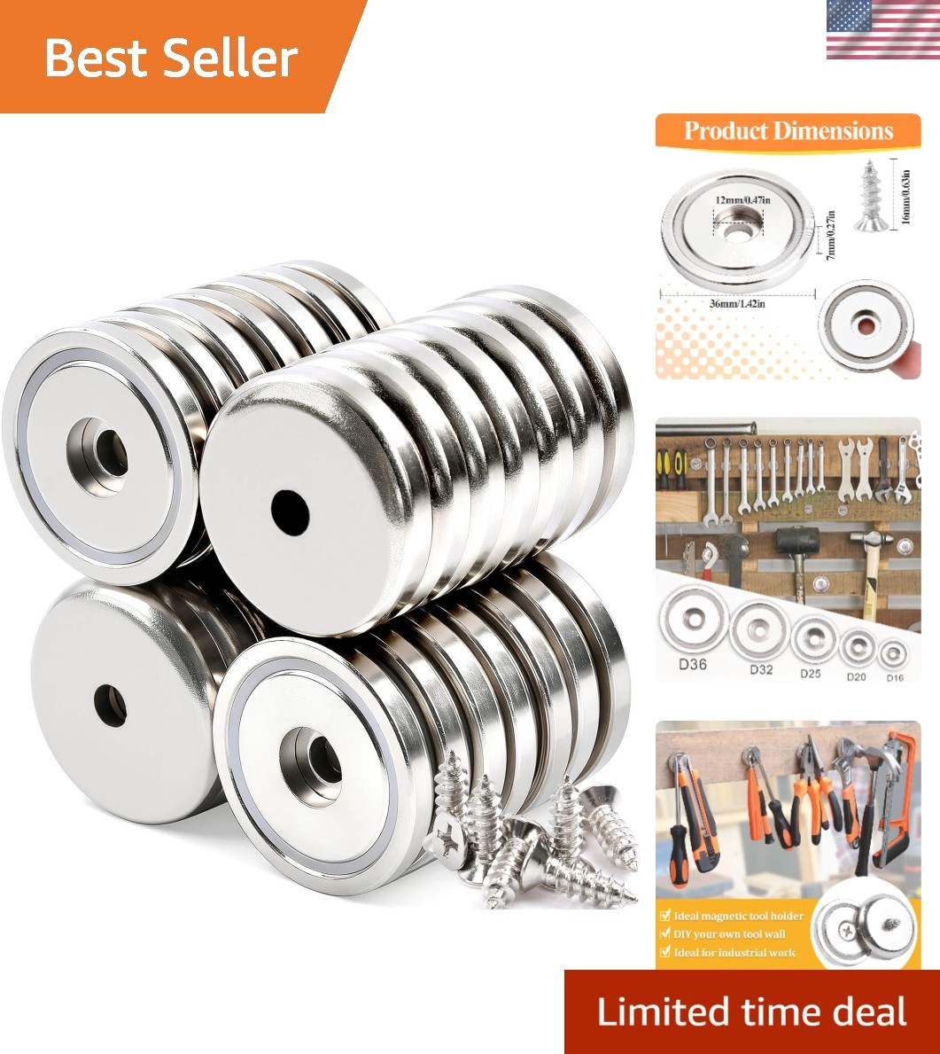 28Pcs Super Strong Magnets with Holes, 1.42\