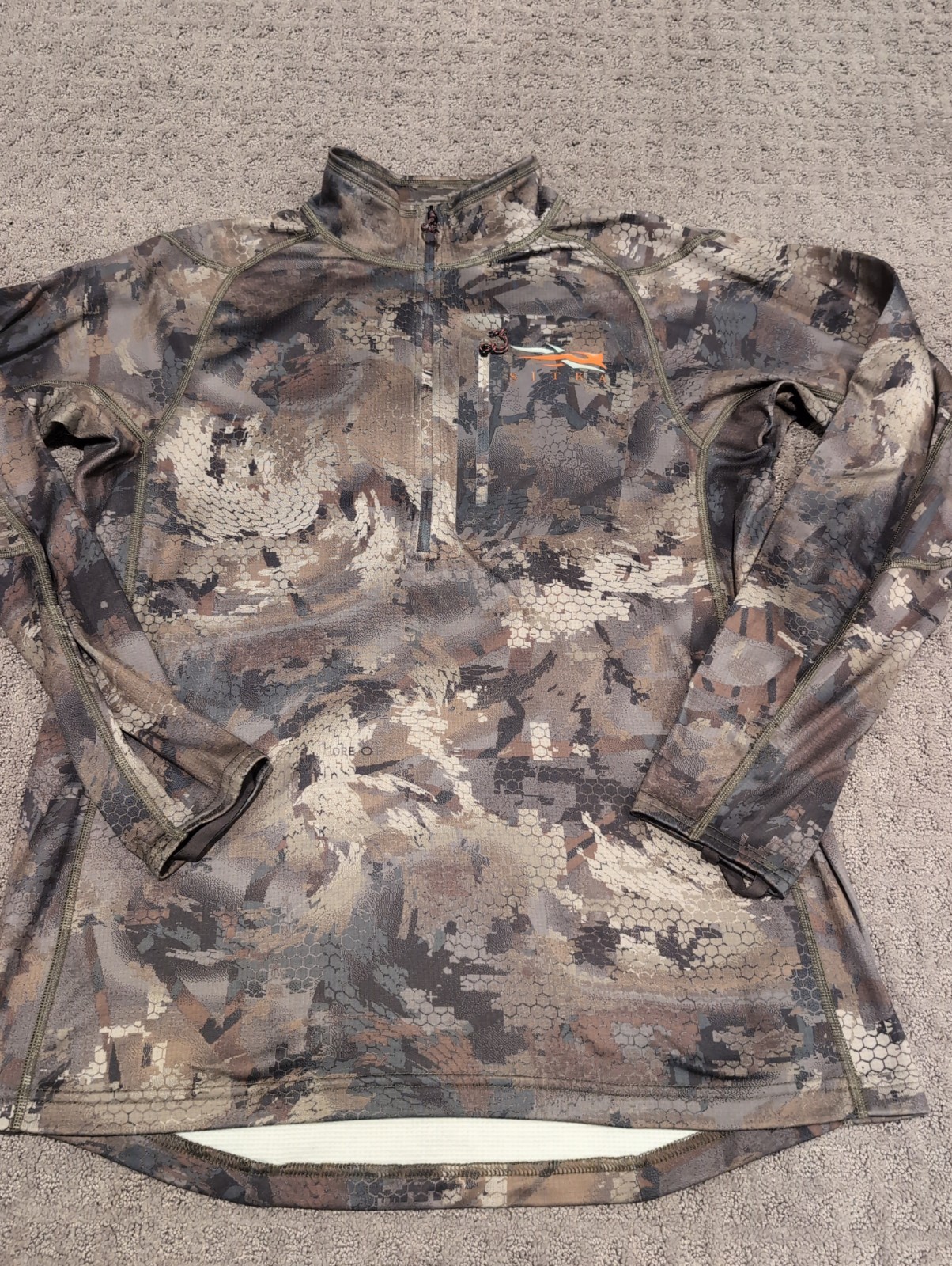 Sitka Core  Midweight Quarter Zip Fleece Large Timber Nice 